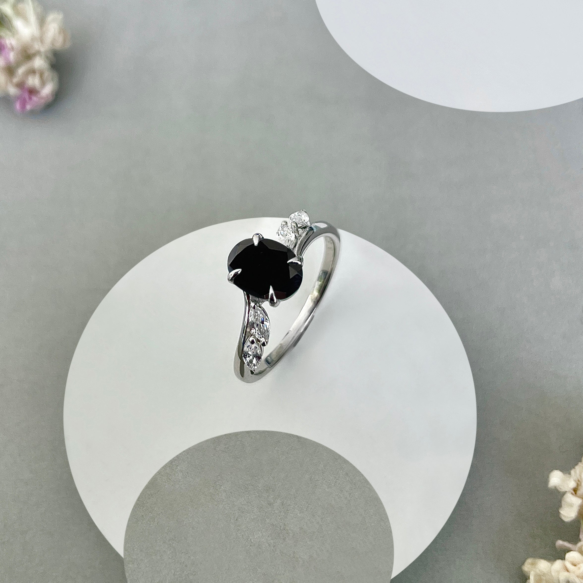 Black Tourmaline Ring-(BLS-SR-3163.)