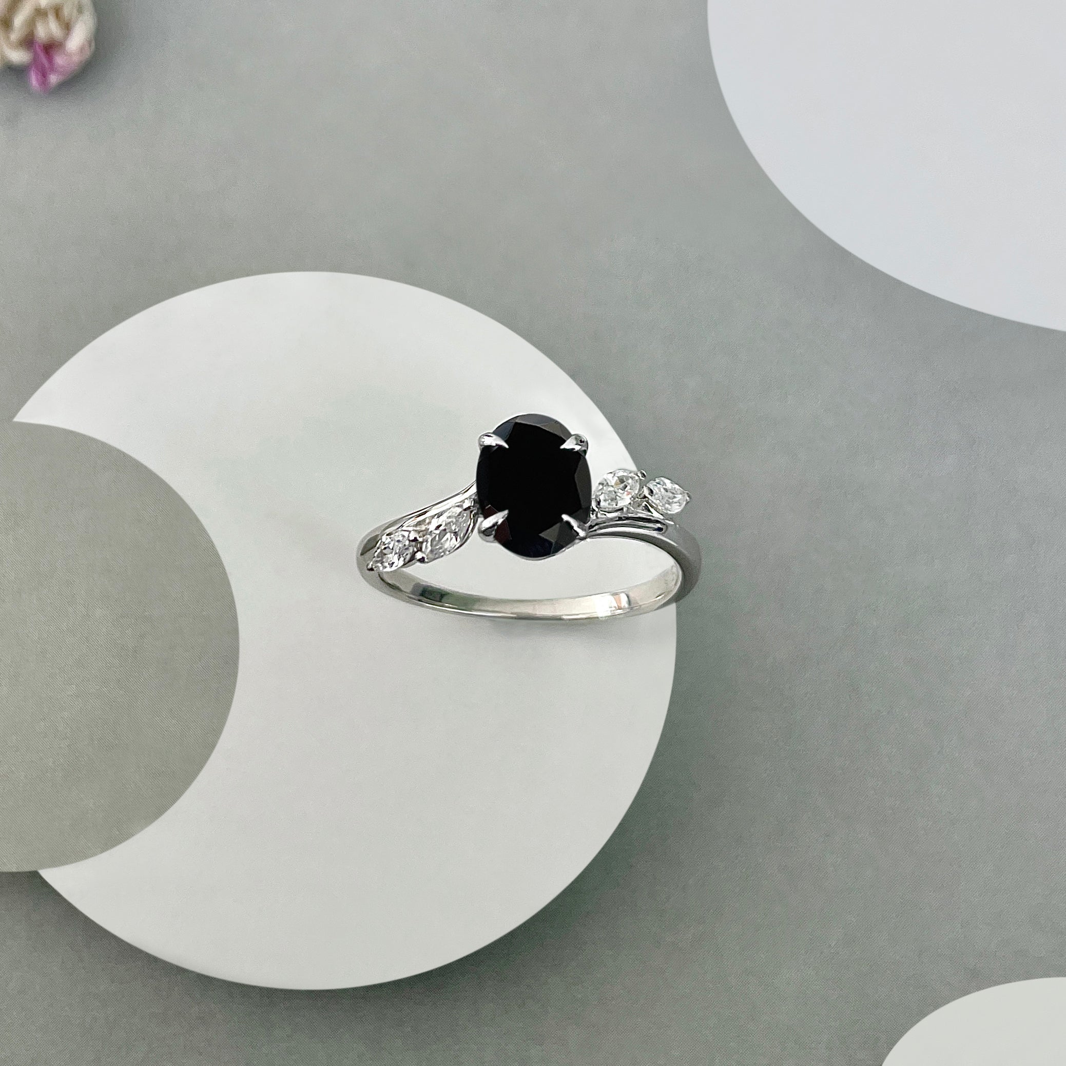 Black Tourmaline Ring-(BLS-SR-3163.)
