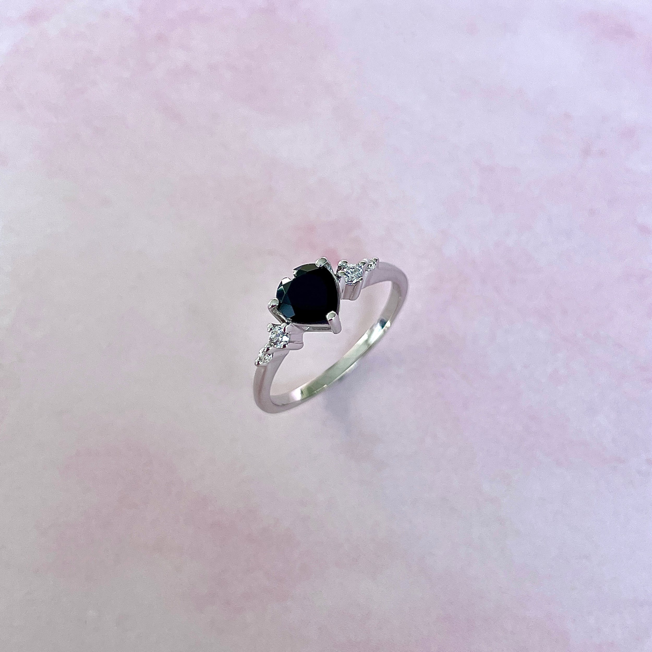 Black Tourmaline Ring-(BLS-SR-3550.)