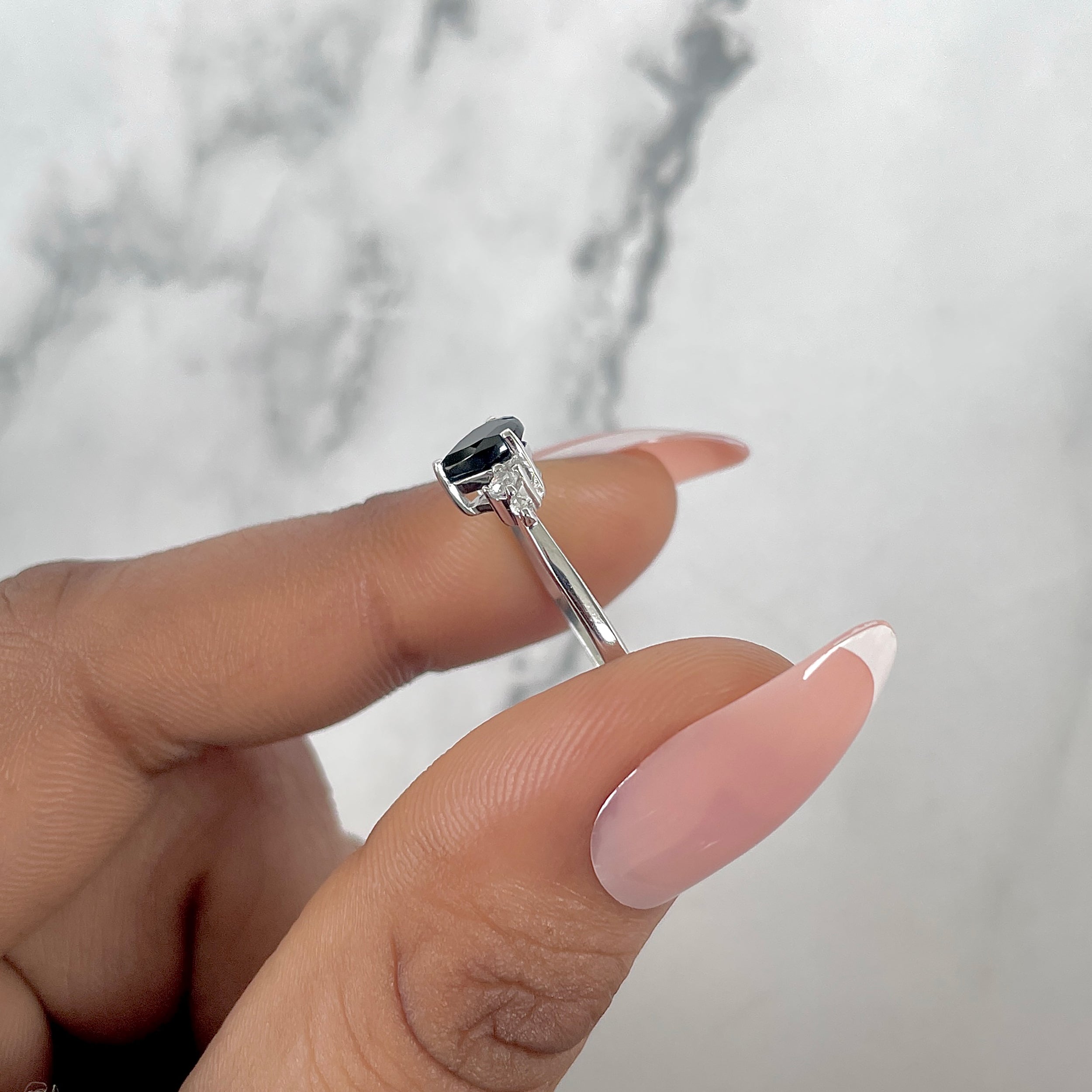 Black Tourmaline Ring-(BLS-SR-3550.)