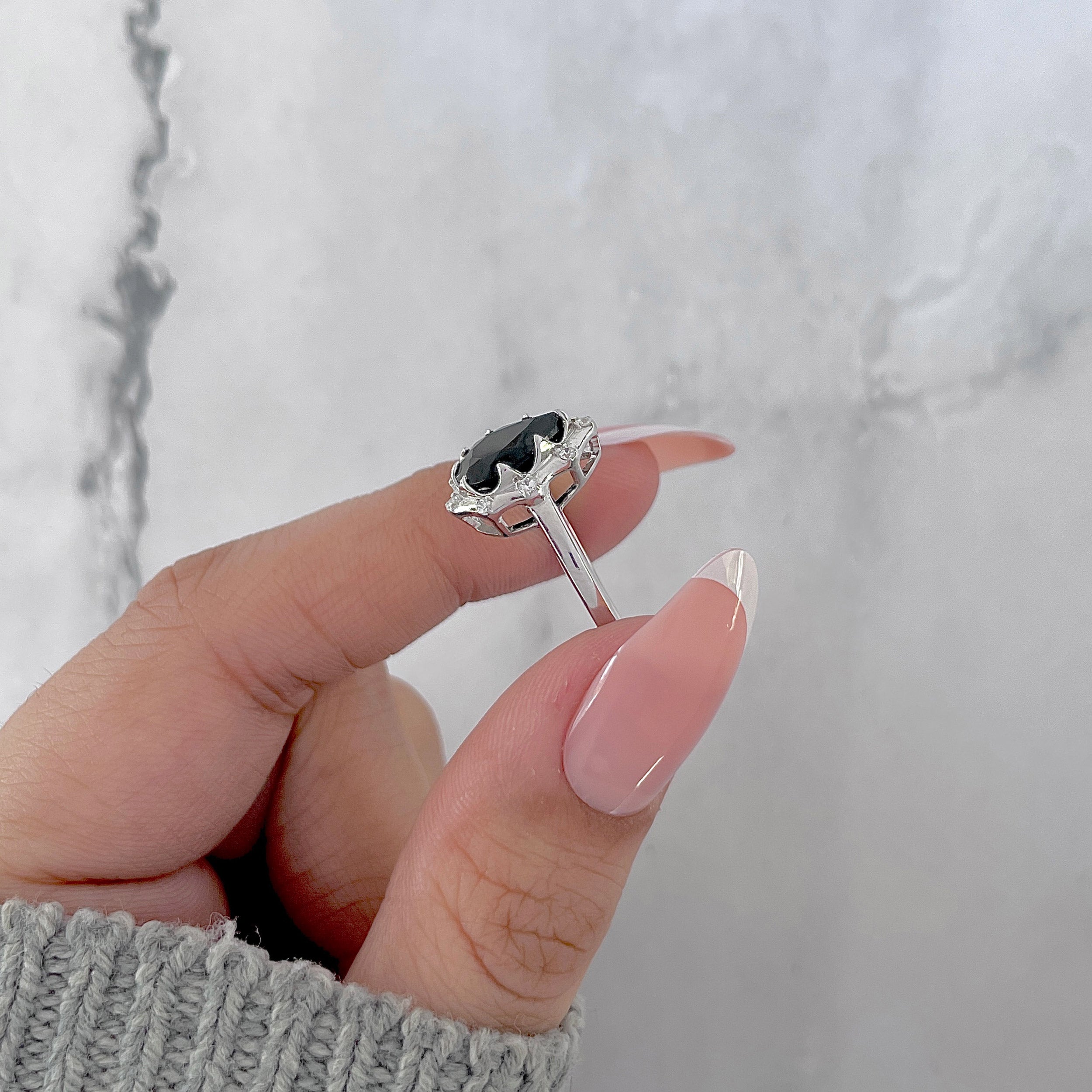 Black Tourmaline Ring-(BLS-SR-369-W.)