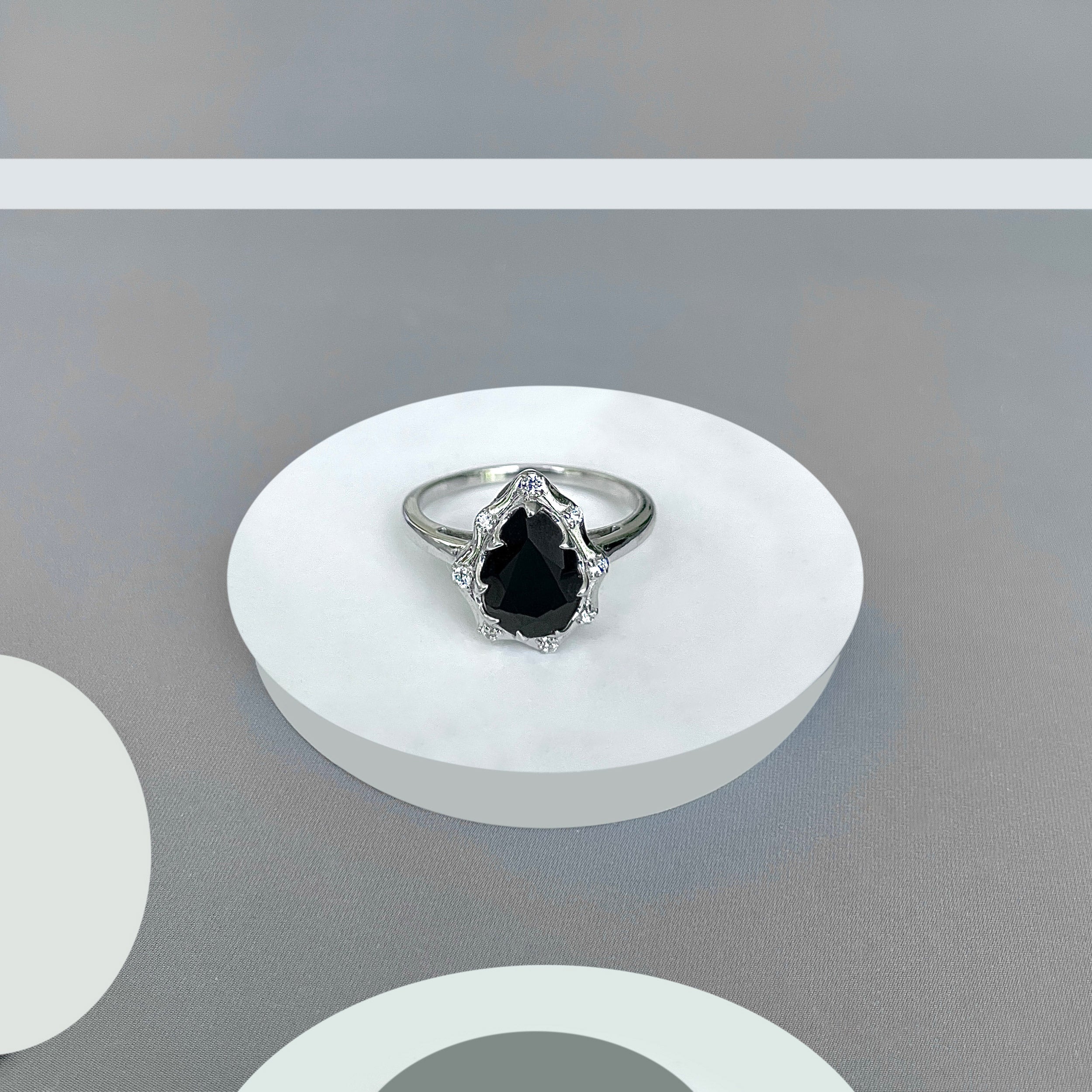 Black Tourmaline Ring-(BLS-SR-369-W.)