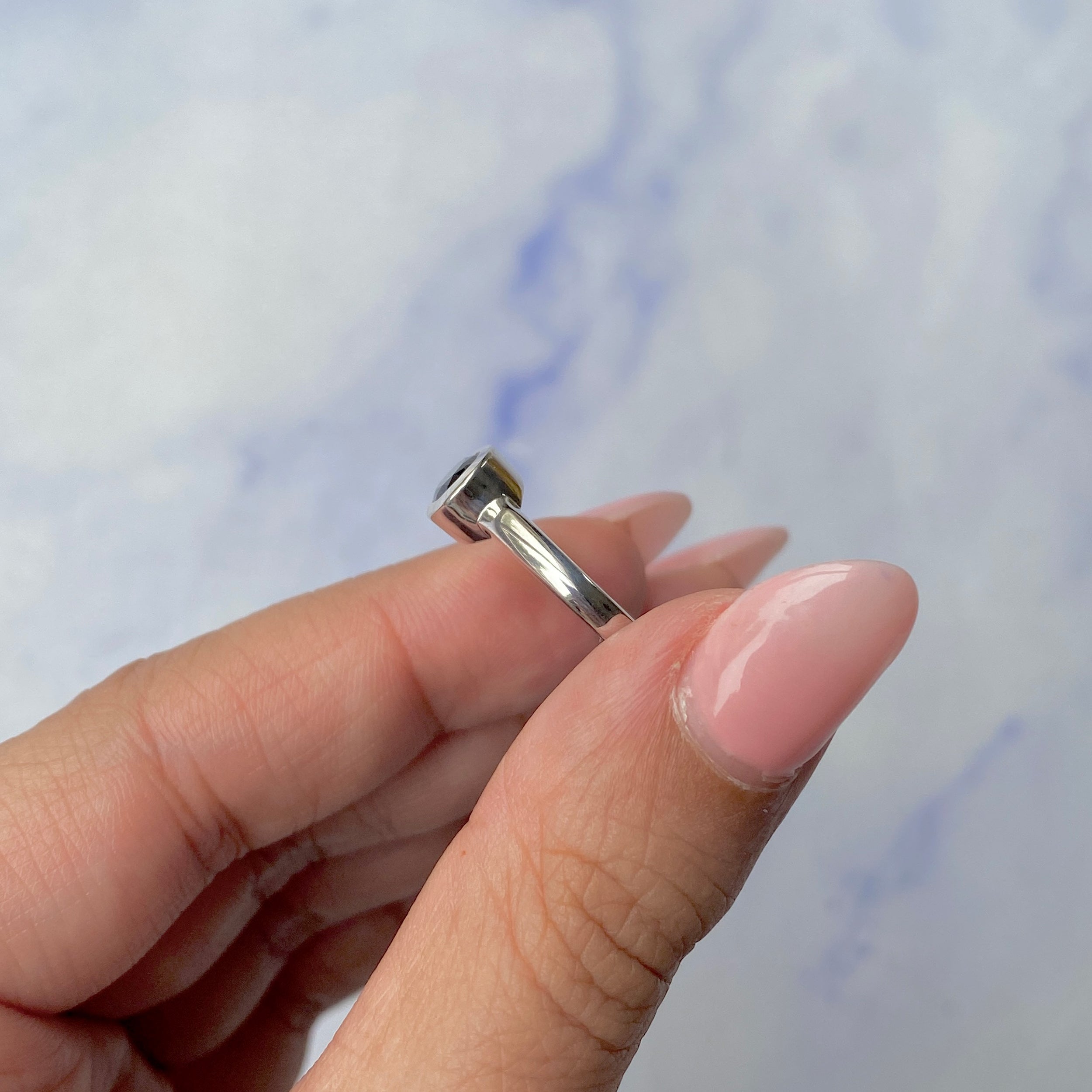 Black Tourmaline Ring-(BLS-SR-4026.)