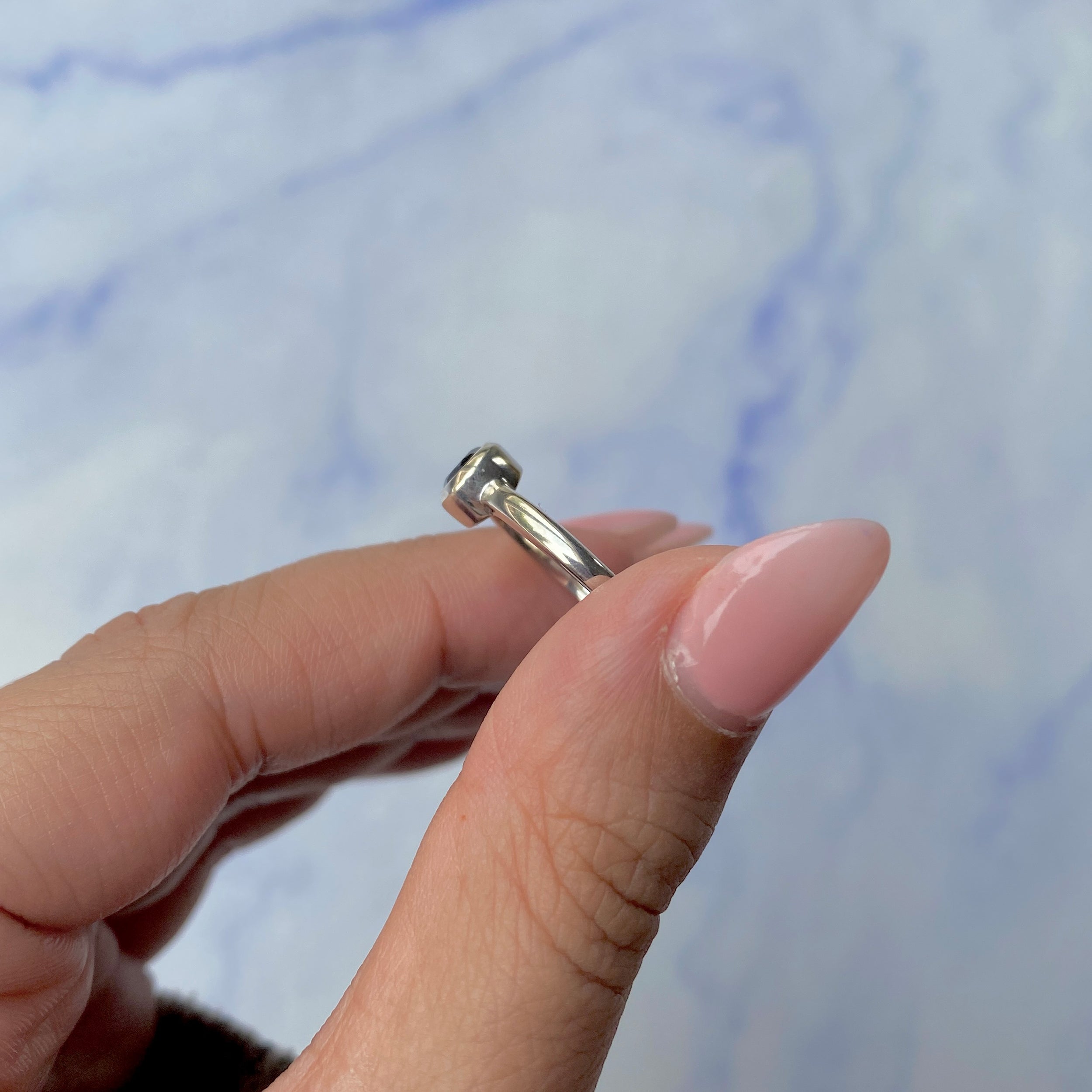 Black Tourmaline Ring-(BLS-SR-4029.)