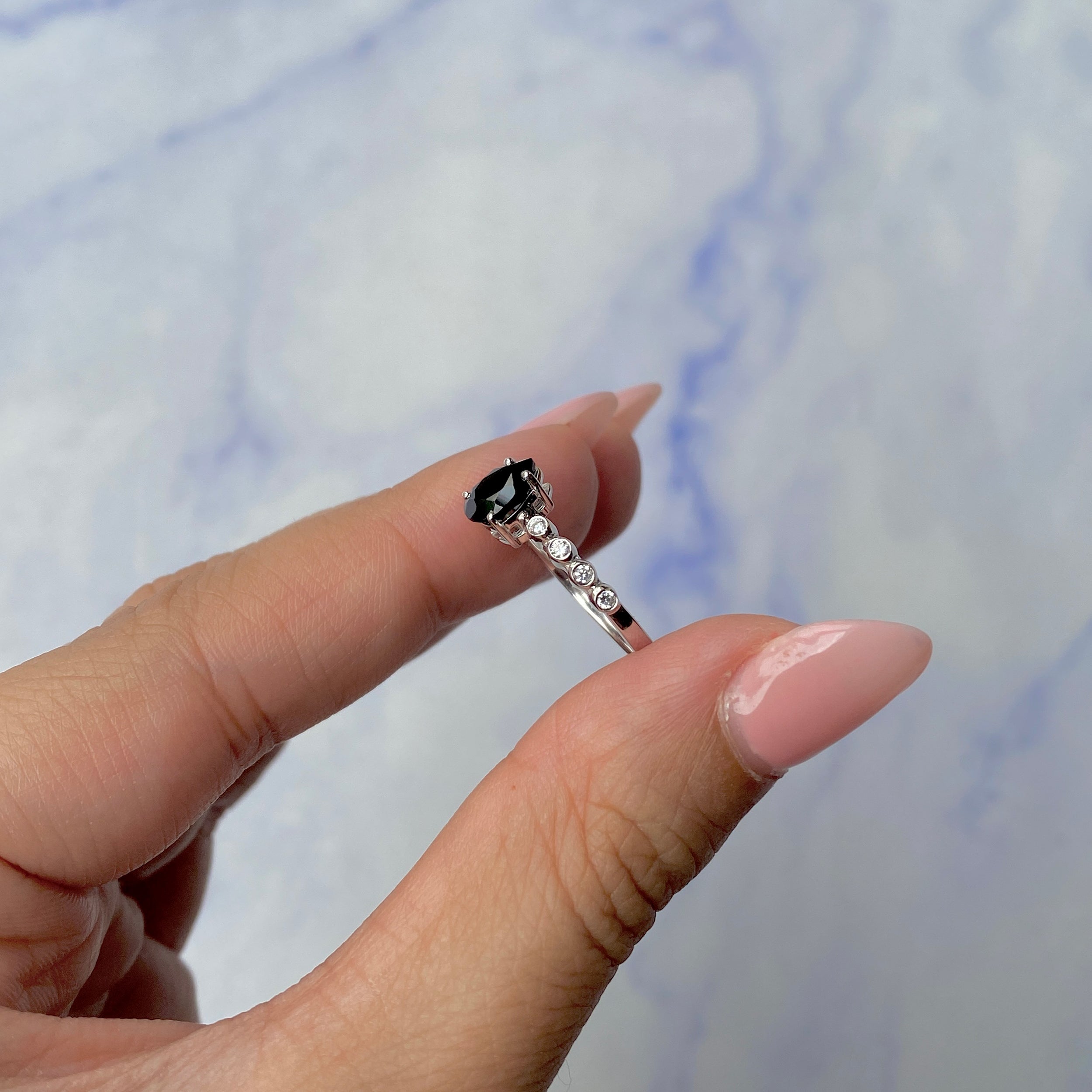 Black Tourmaline Ring-(BLS-SR-419D-W.)