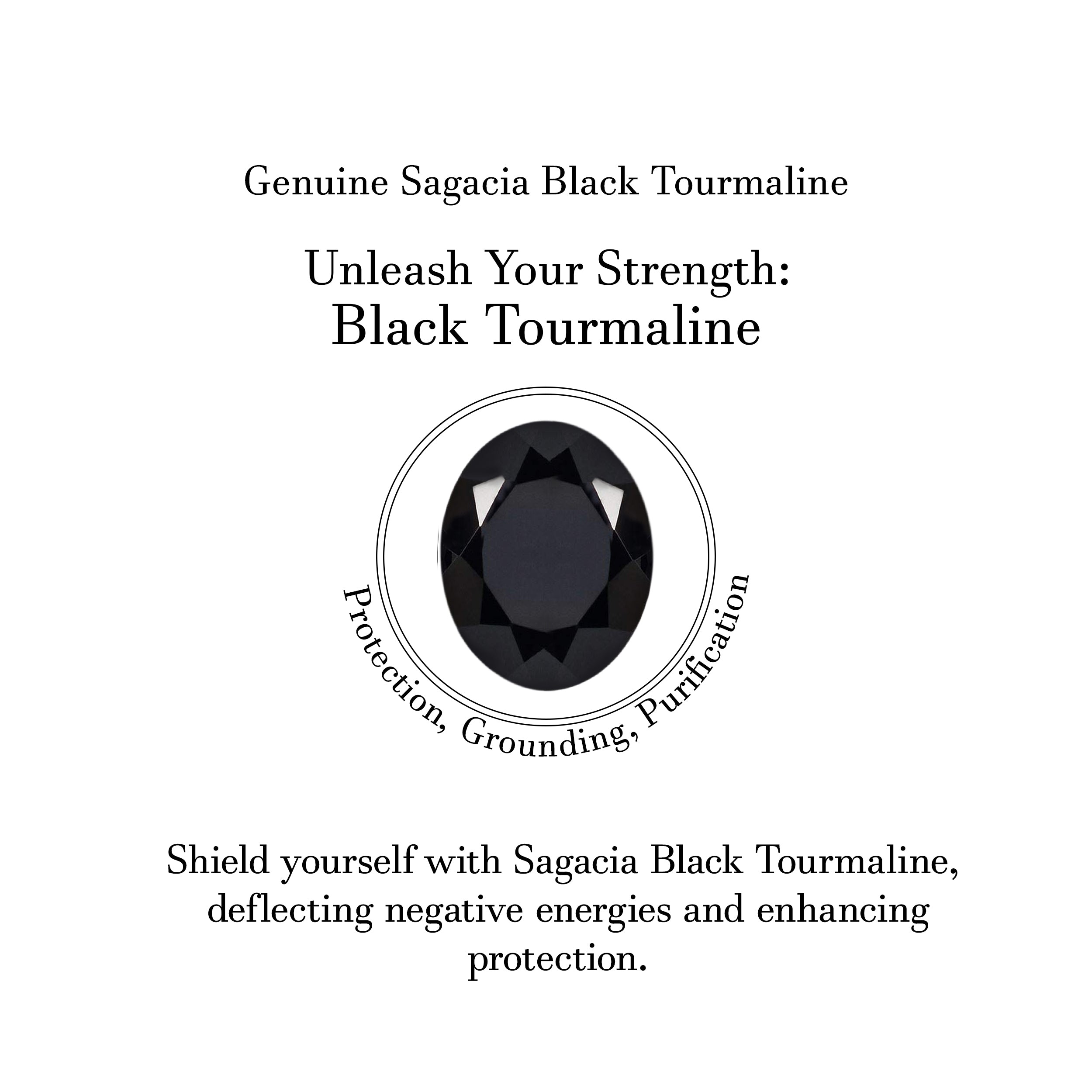 Black Tourmaline Hoop Earring-(BLS-SE-1469.)