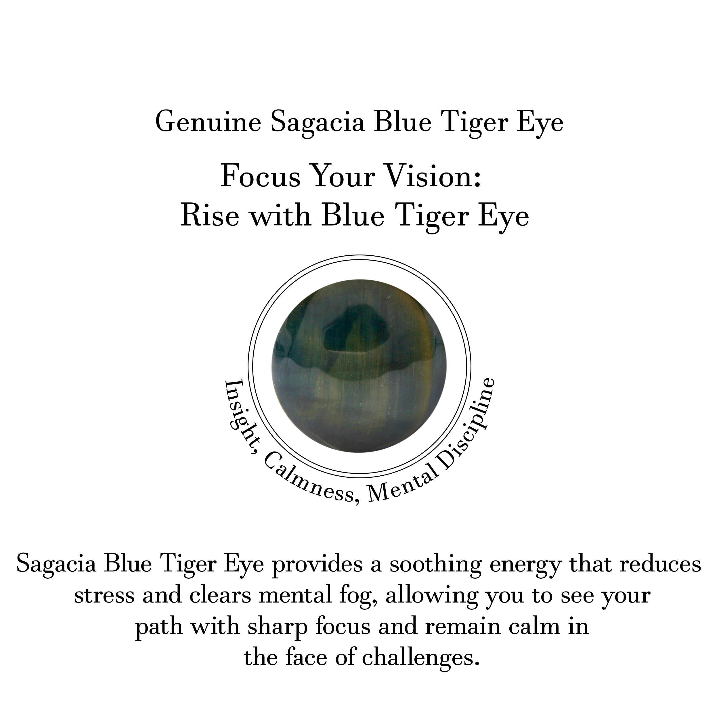 Blue Tiger Eye Pendant-(BTE-P-20.)