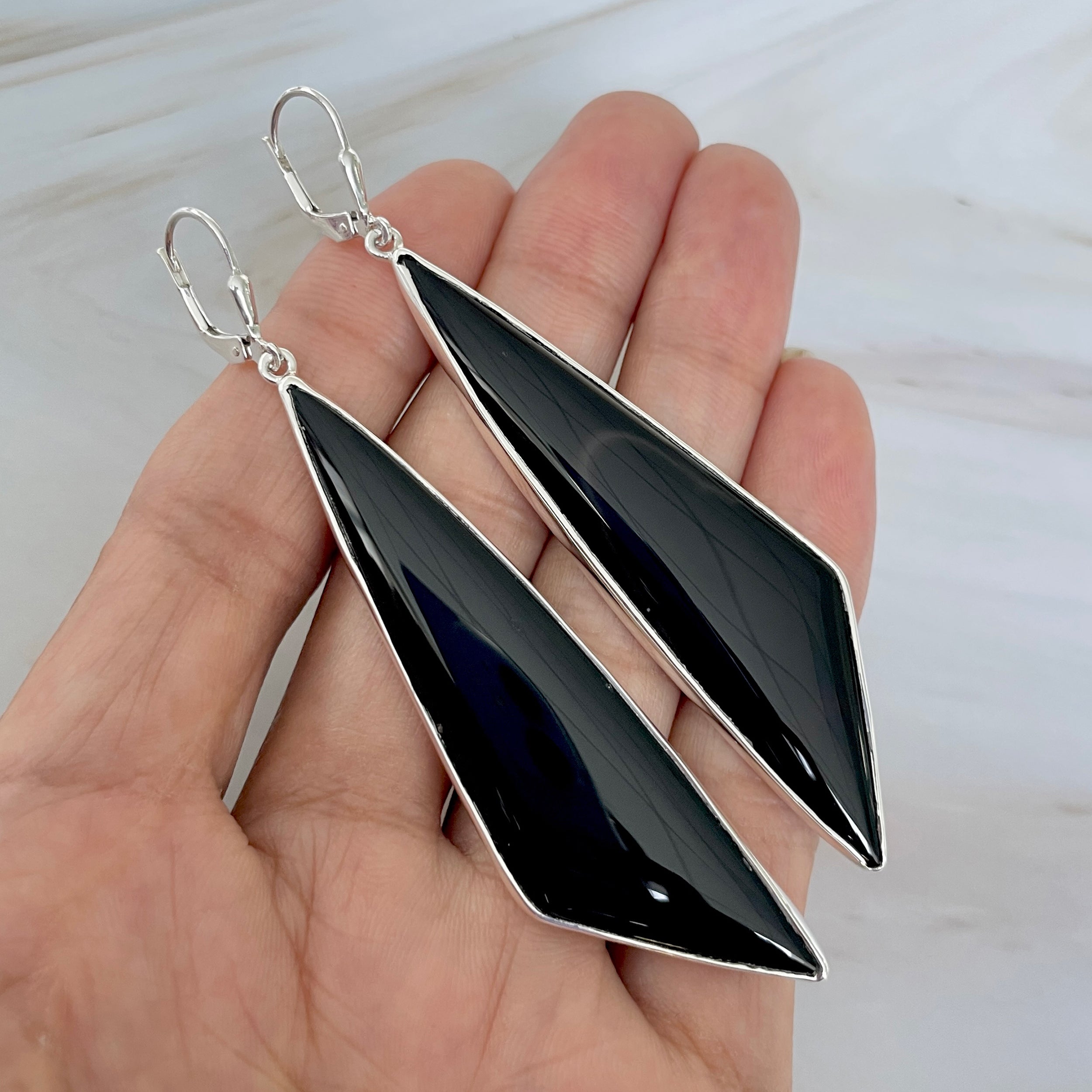 Black Onyx Earring-(BOX-E-34.)