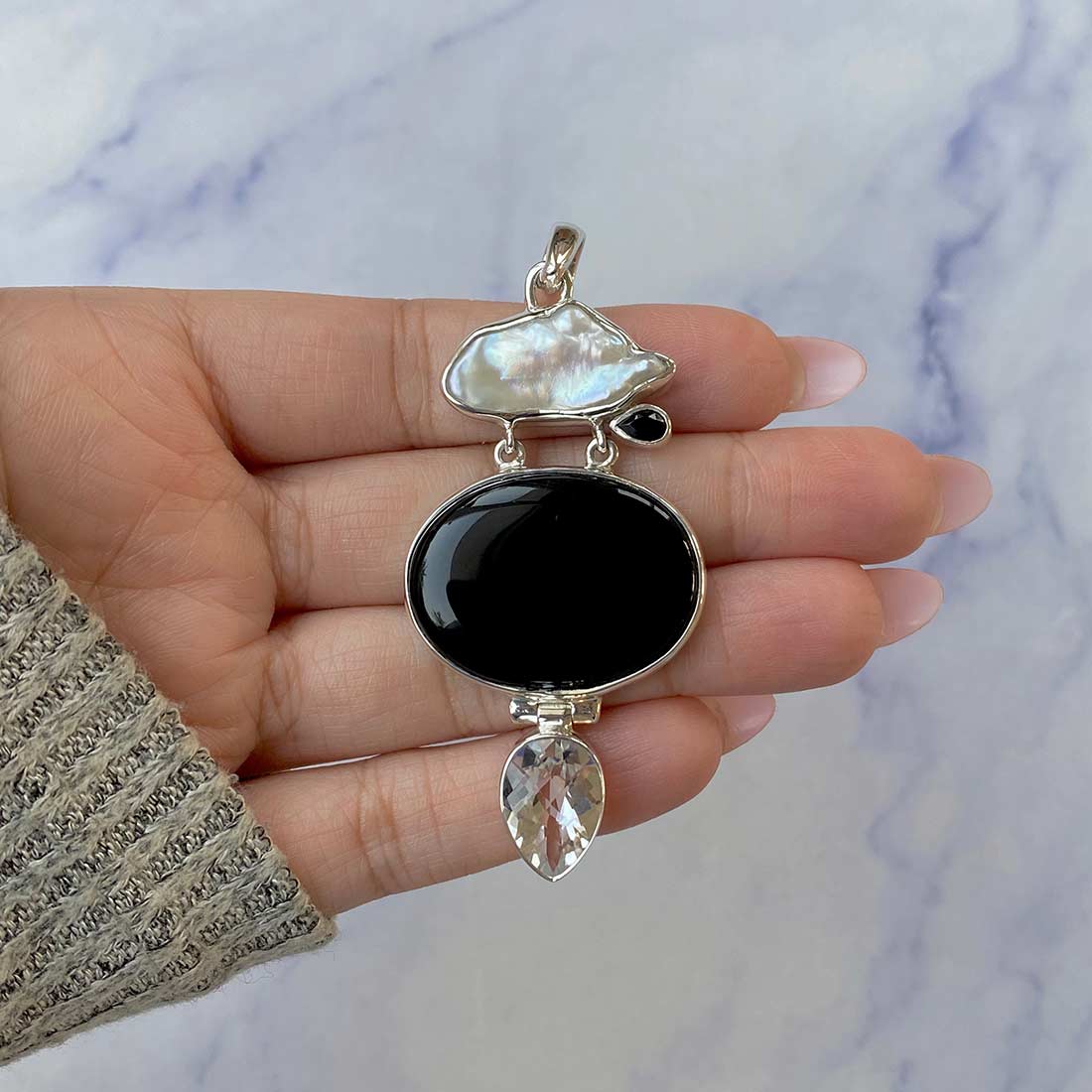 Black Onyx Pendant-(BOX-P-36.)