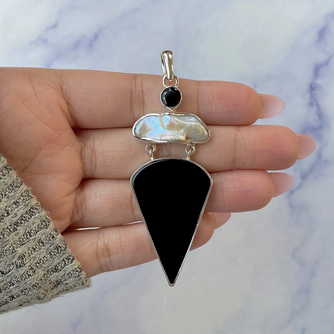 Black Onyx Pendant-(BOX-P-37.)