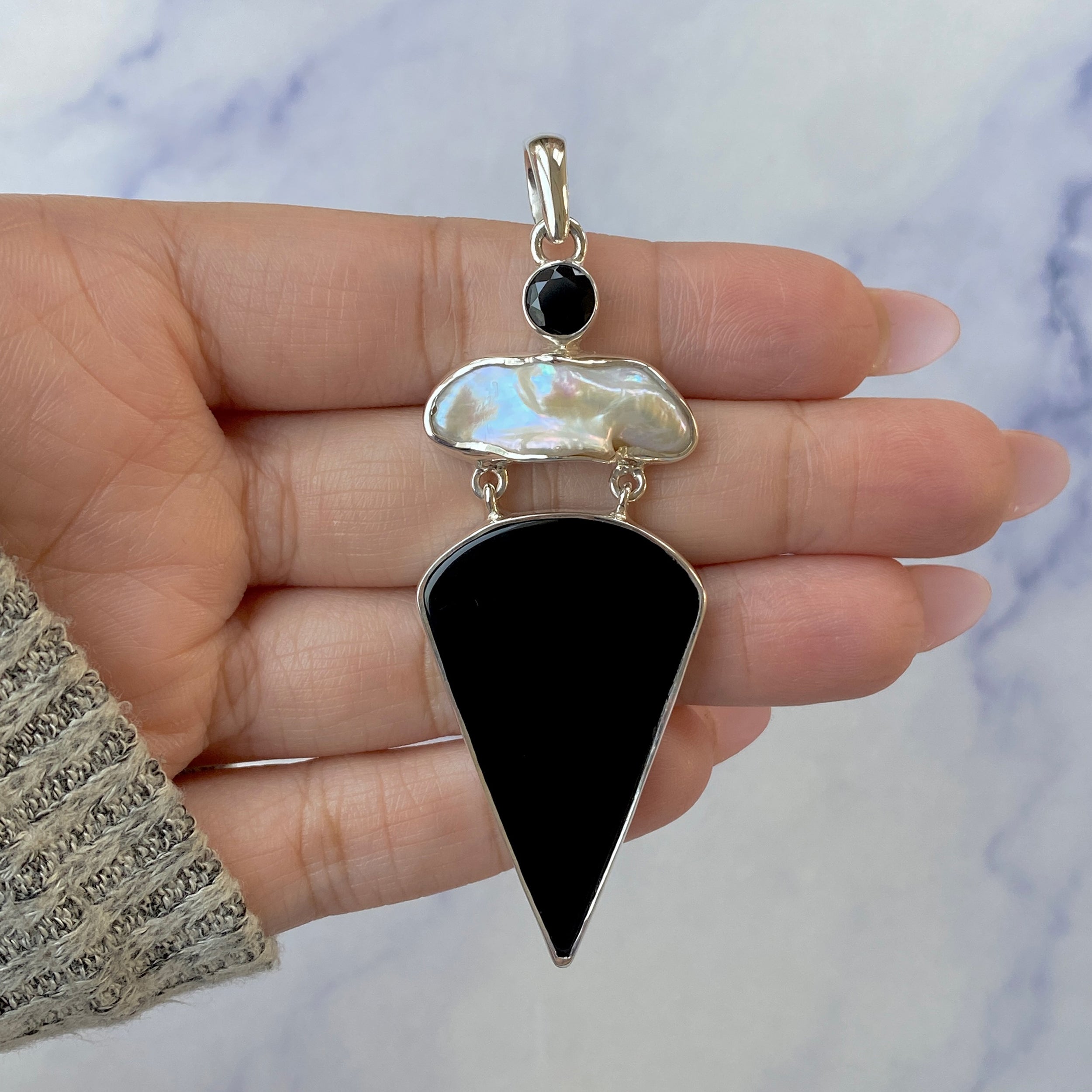 Black Onyx Pendant-(BOX-P-37.)