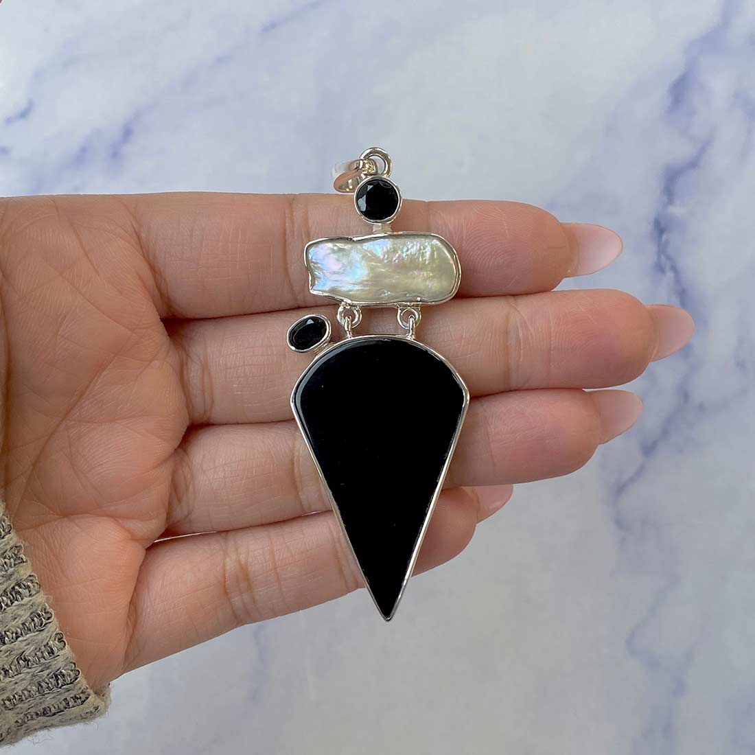 Black Onyx Pendant-(BOX-P-40.)