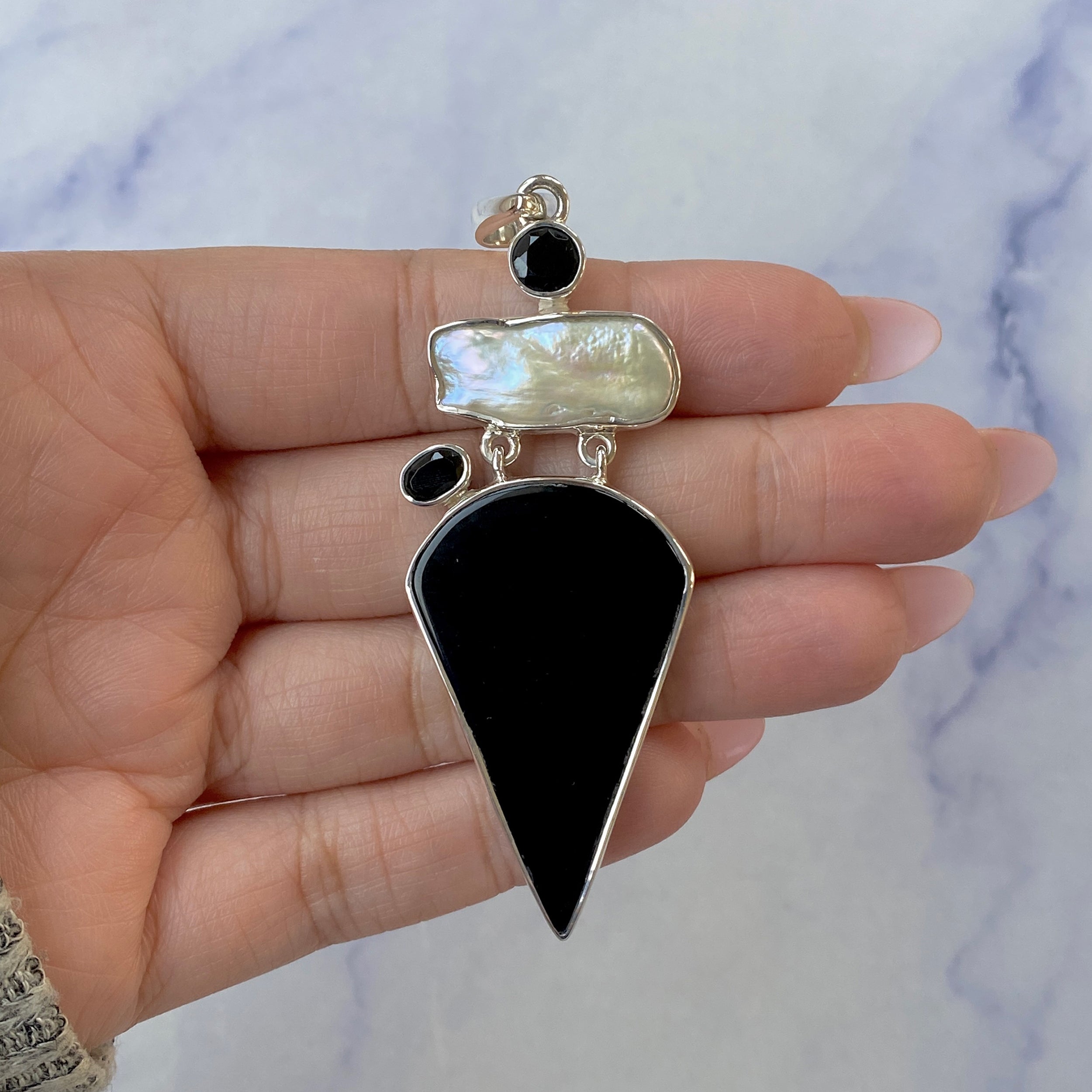 Black Onyx Pendant-(BOX-P-40.)