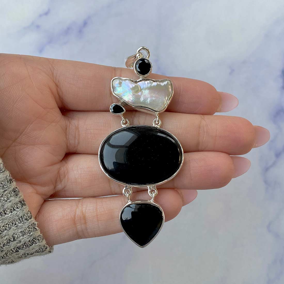 Black Onyx Pendant-(BOX-P-45.)
