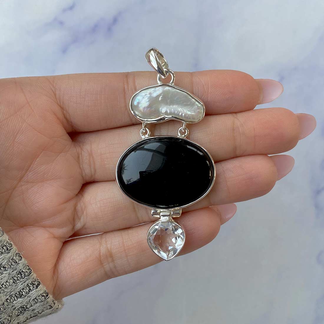 Black Onyx Pendant-(BOX-P-46.)