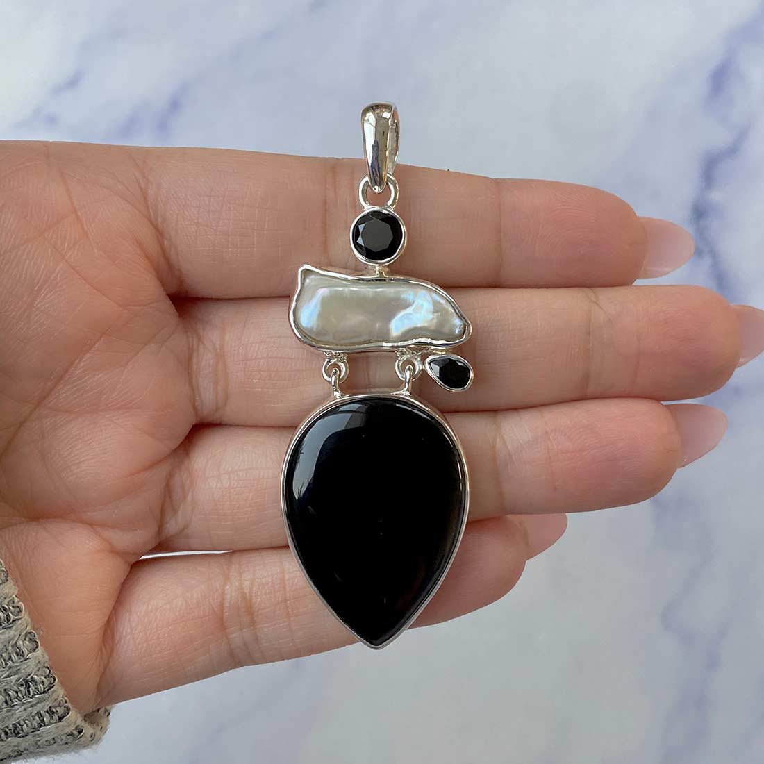 Black Onyx Pendant-(BOX-P-50.)