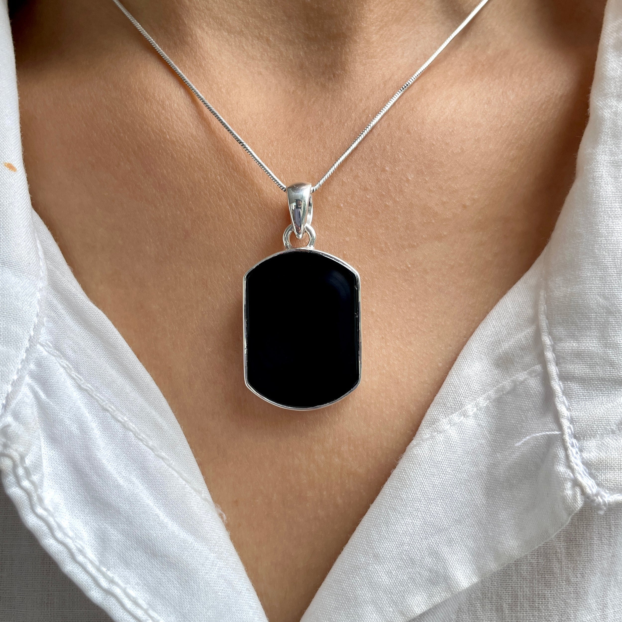 Black Onyx Pendant-(BOX-P-74.)