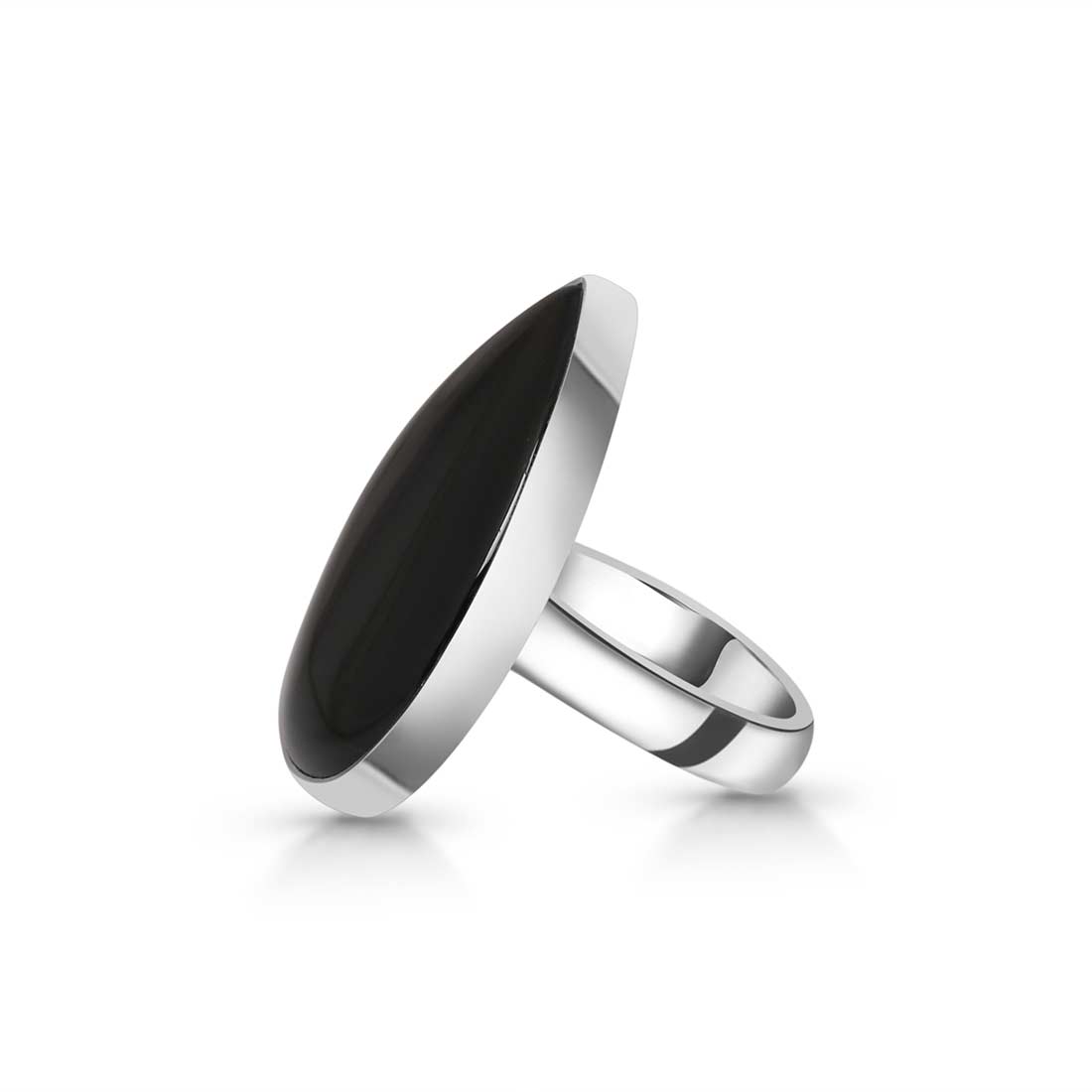 Black Onyx Adjustable Ring-(BOX-R-17.)