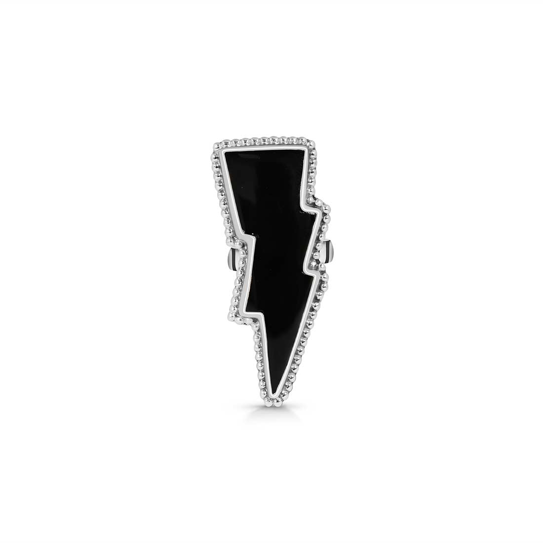 Thunderbolt Black Onyx Adjustable Ring-(BOX-R-39.)
