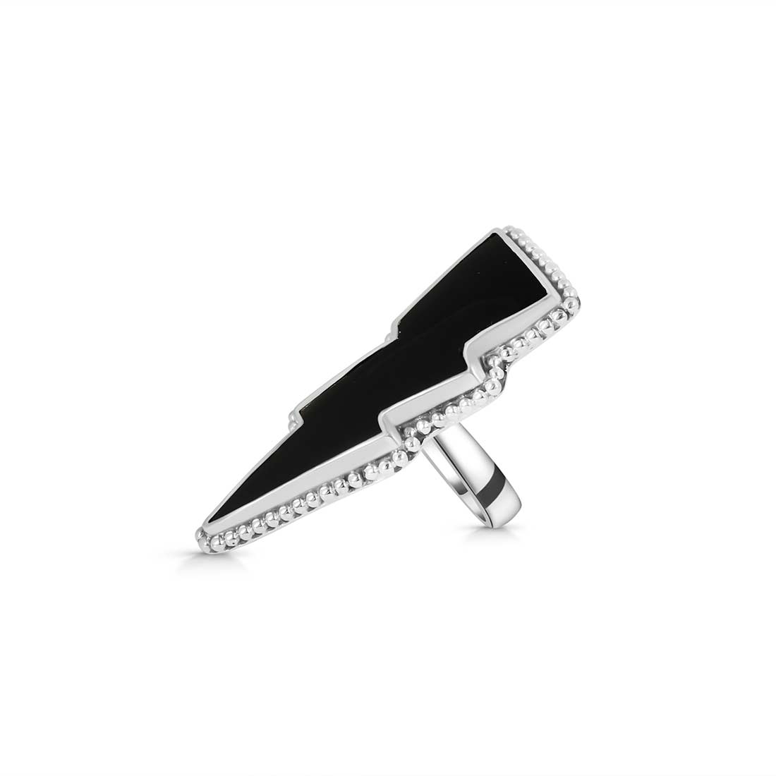 Thunderbolt Black Onyx Adjustable Ring-(BOX-R-39.)