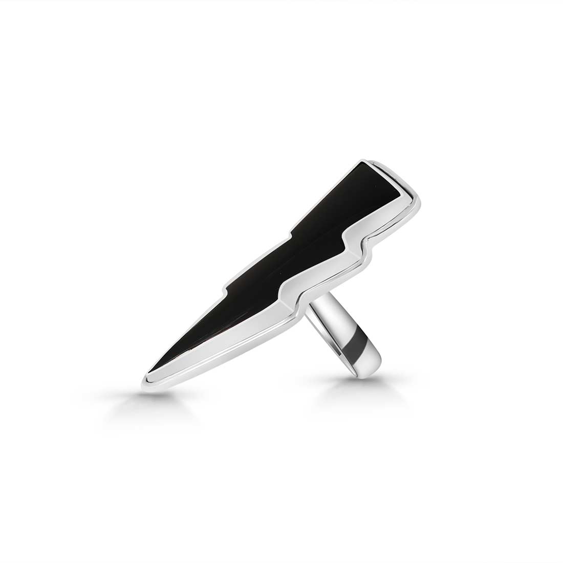 Thunderbolt Black Onyx Adjustable Ring-(BOX-R-42.)