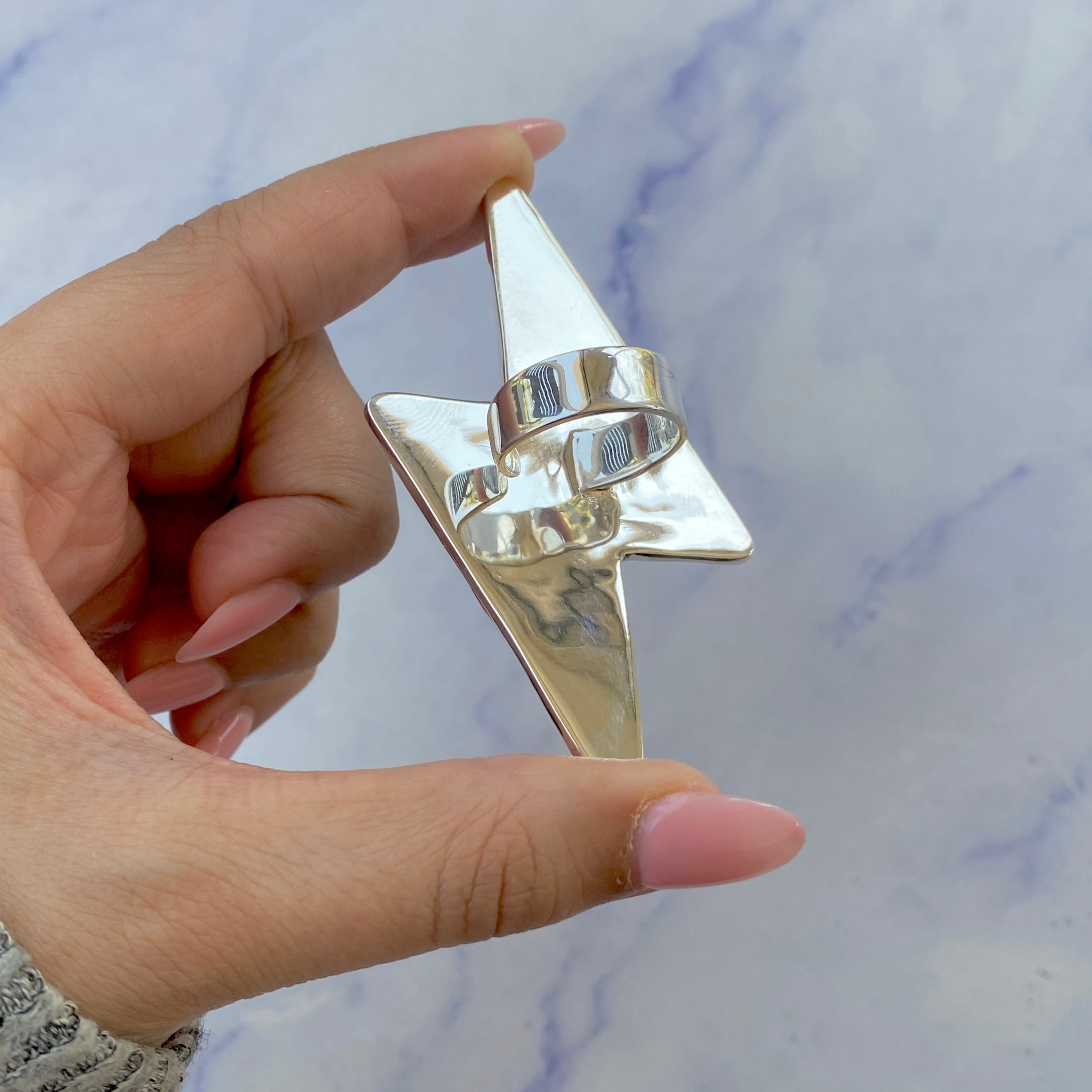 Thunderbolt Black Onyx Adjustable Ring-(BOX-R-55.)