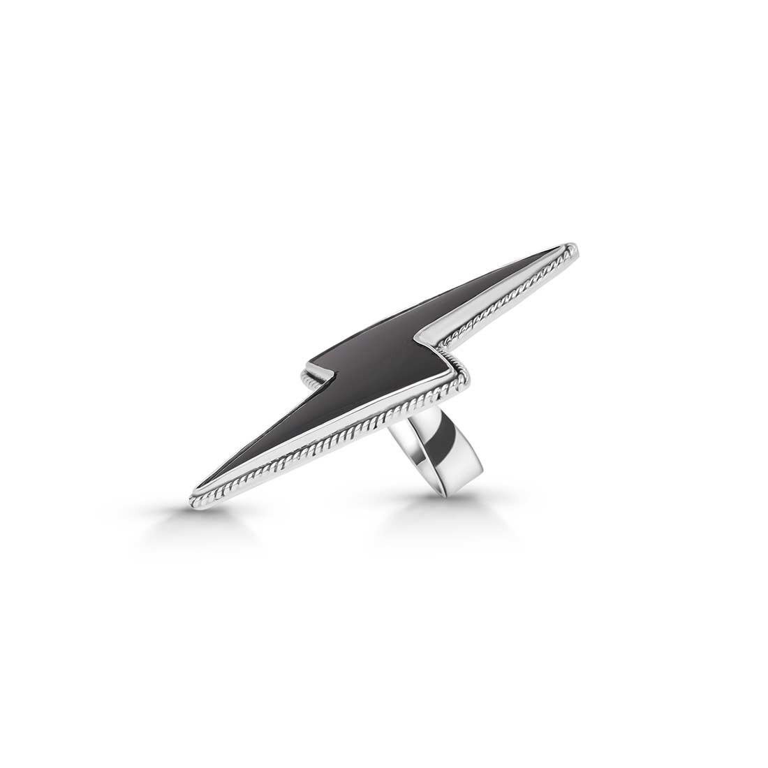 Thunderbolt Black Onyx Adjustable Ring-(BOX-R-56.)