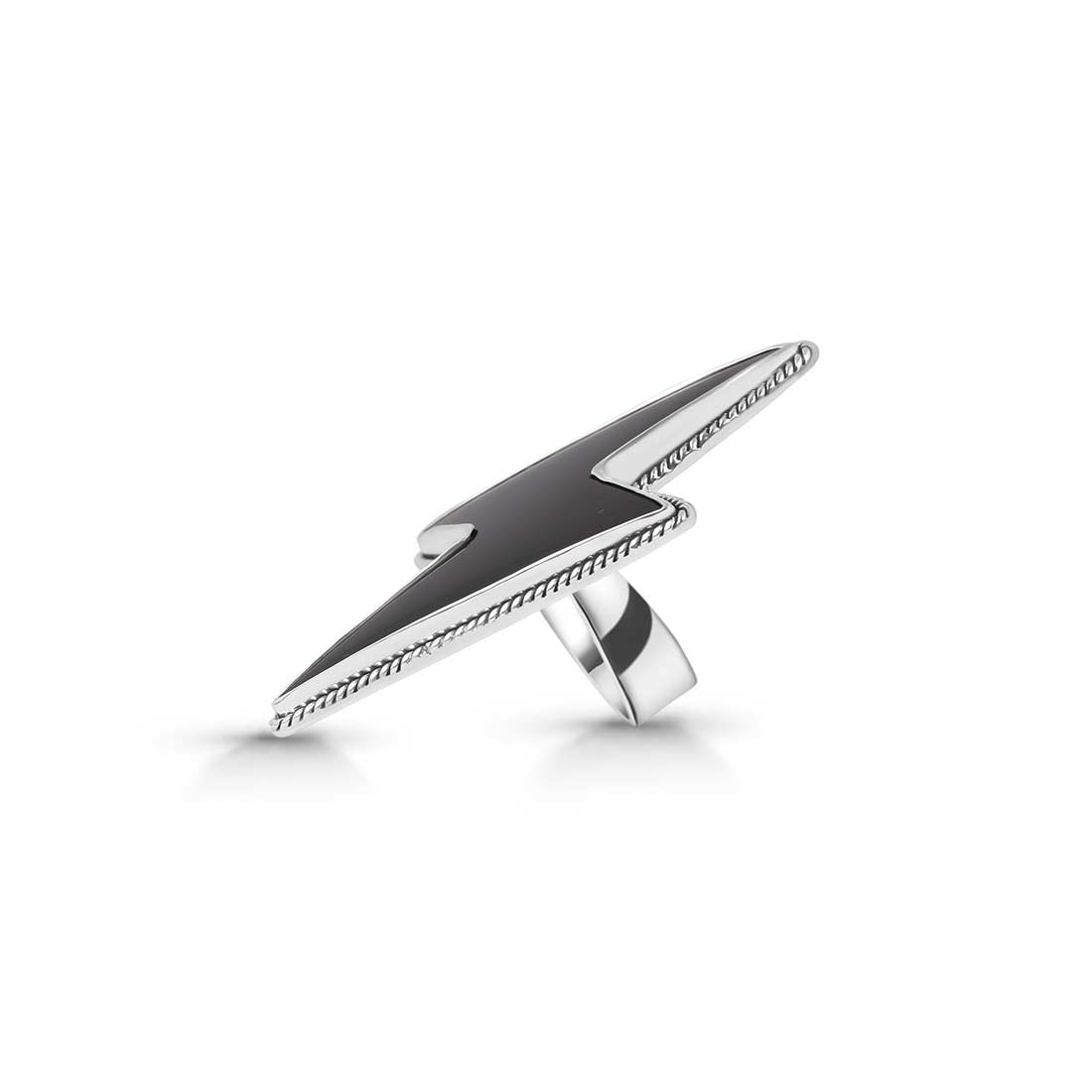 Thunderbolt Black Onyx Adjustable Ring-(BOX-R-57.)