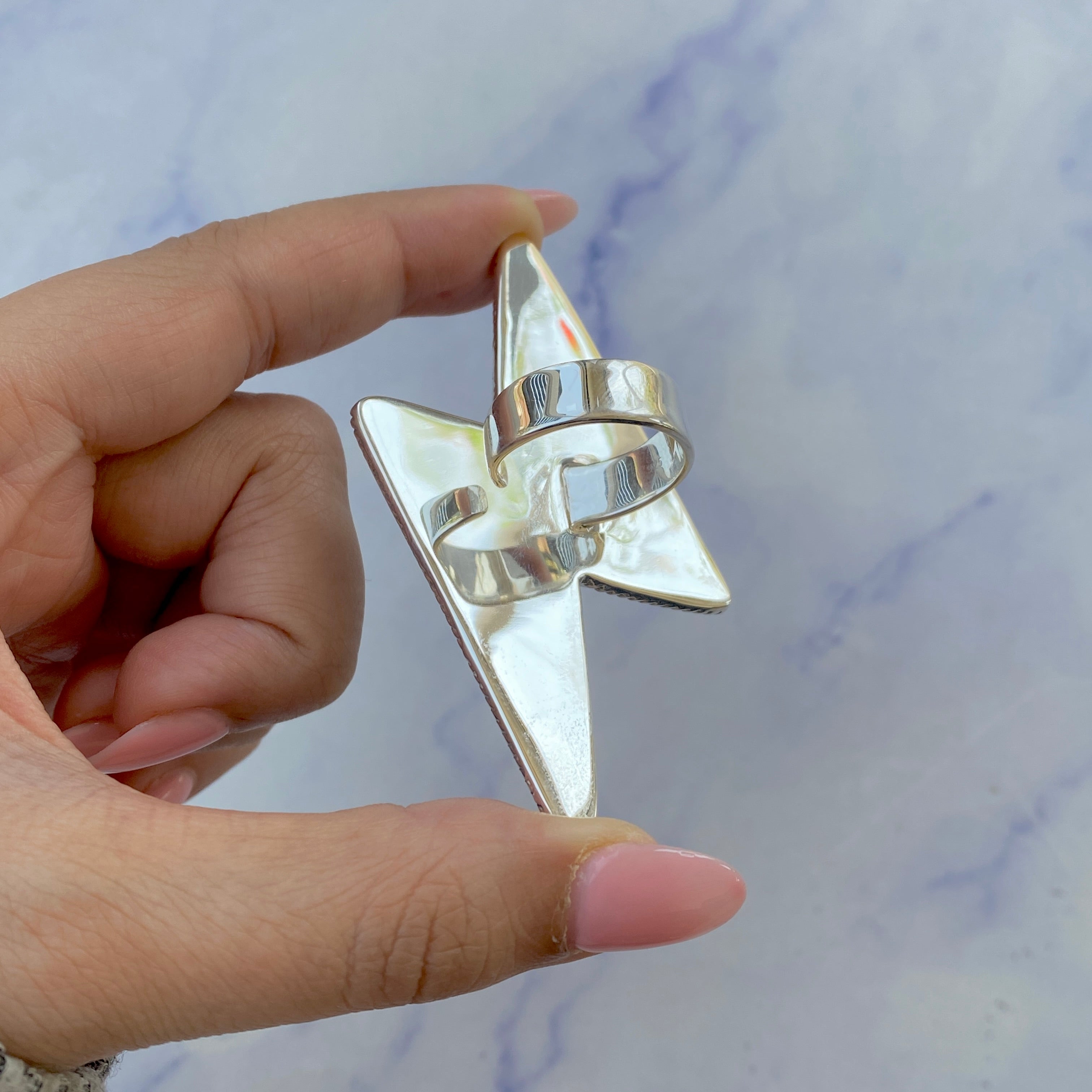 Thunderbolt Black Onyx Adjustable Ring-(BOX-R-57.)