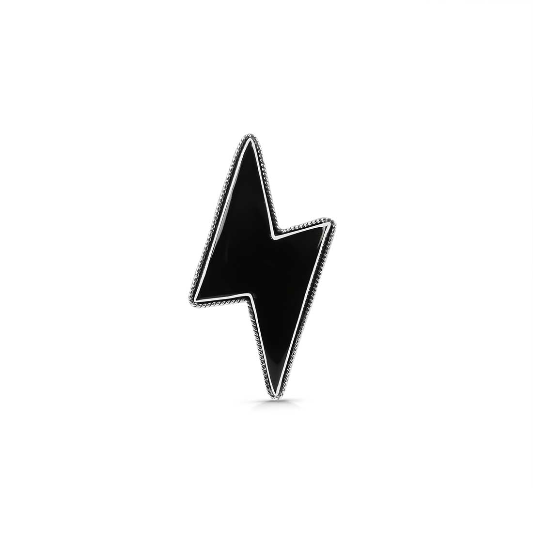 Thunderbolt Black Onyx Adjustable Ring-(BOX-R-60.)