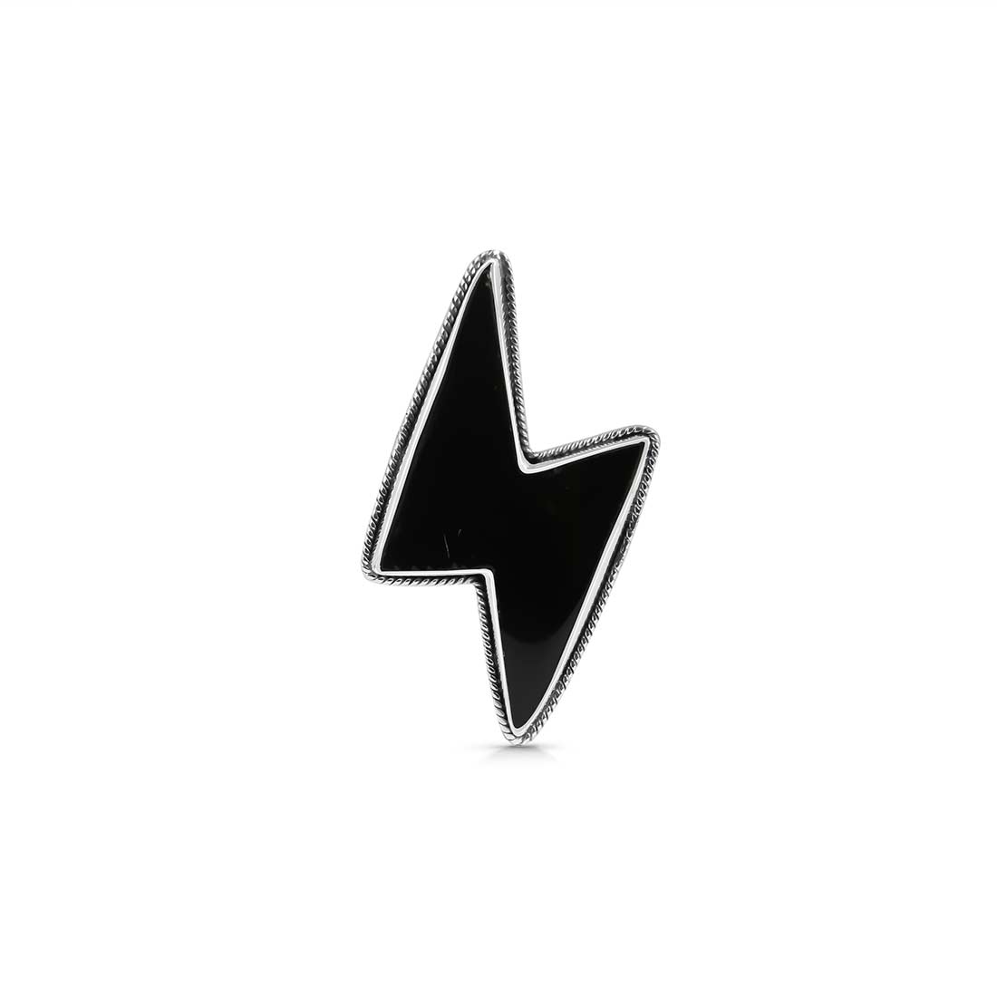 Thunderbolt Black Onyx Adjustable Ring-(BOX-R-61.)