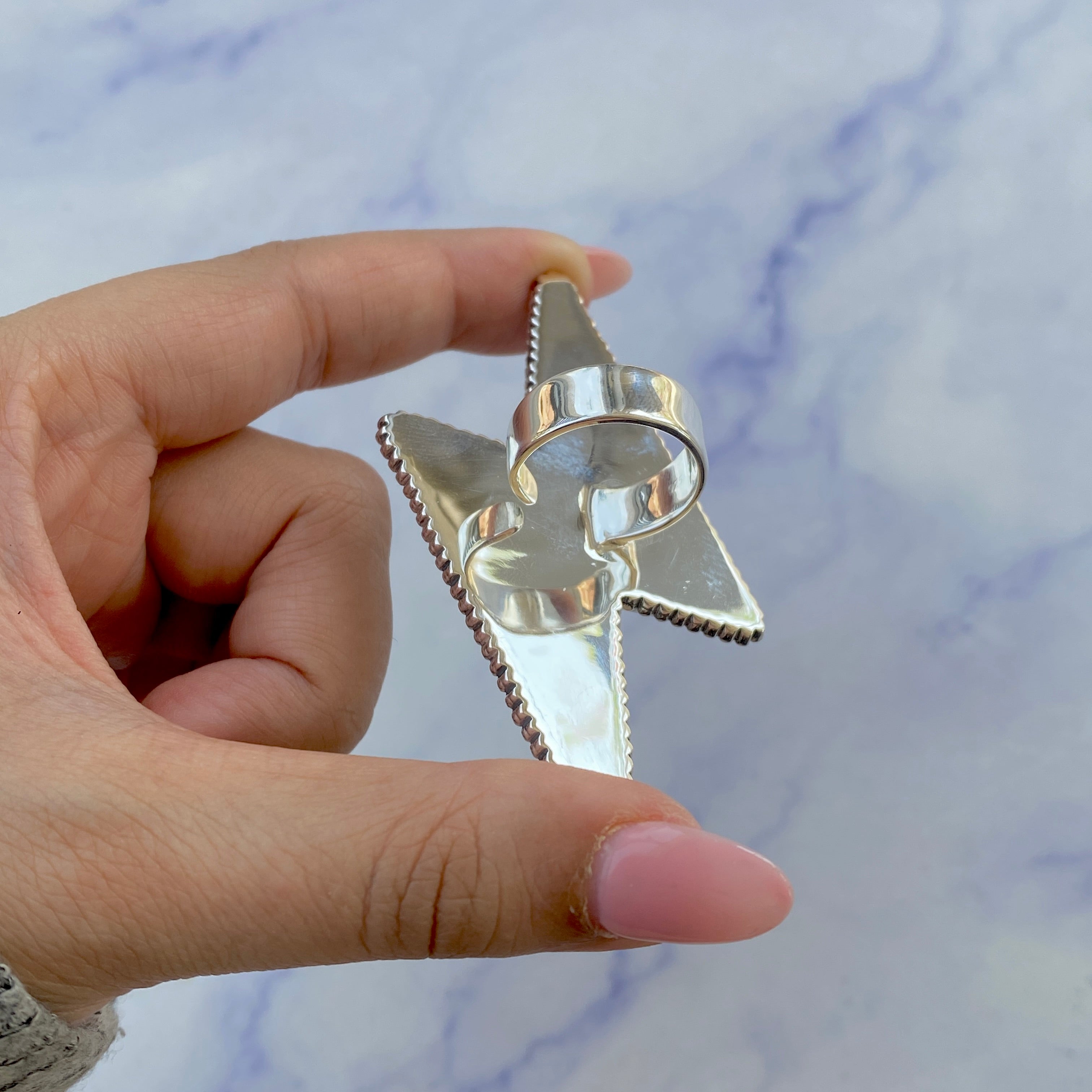 Thunderbolt Black Onyx Adjustable Ring-(BOX-R-62.)