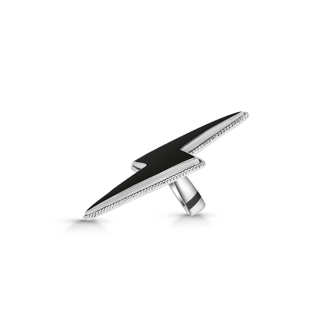Thunderbolt Black Onyx Adjustable Ring-(BOX-R-63.)
