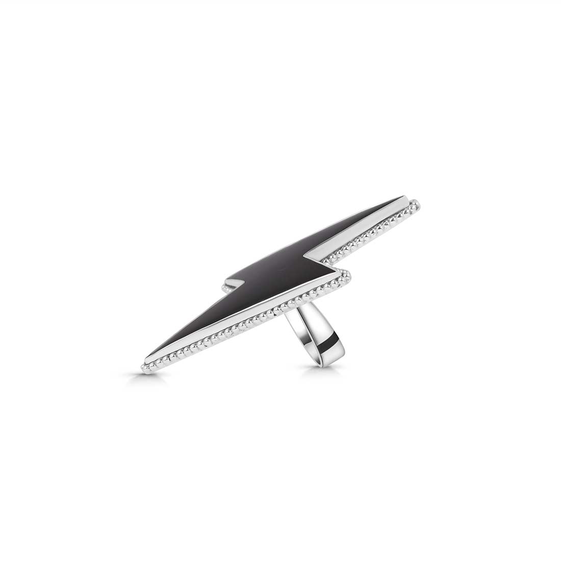 Thunderbolt Black Onyx Adjustable Ring-(BOX-R-66.)