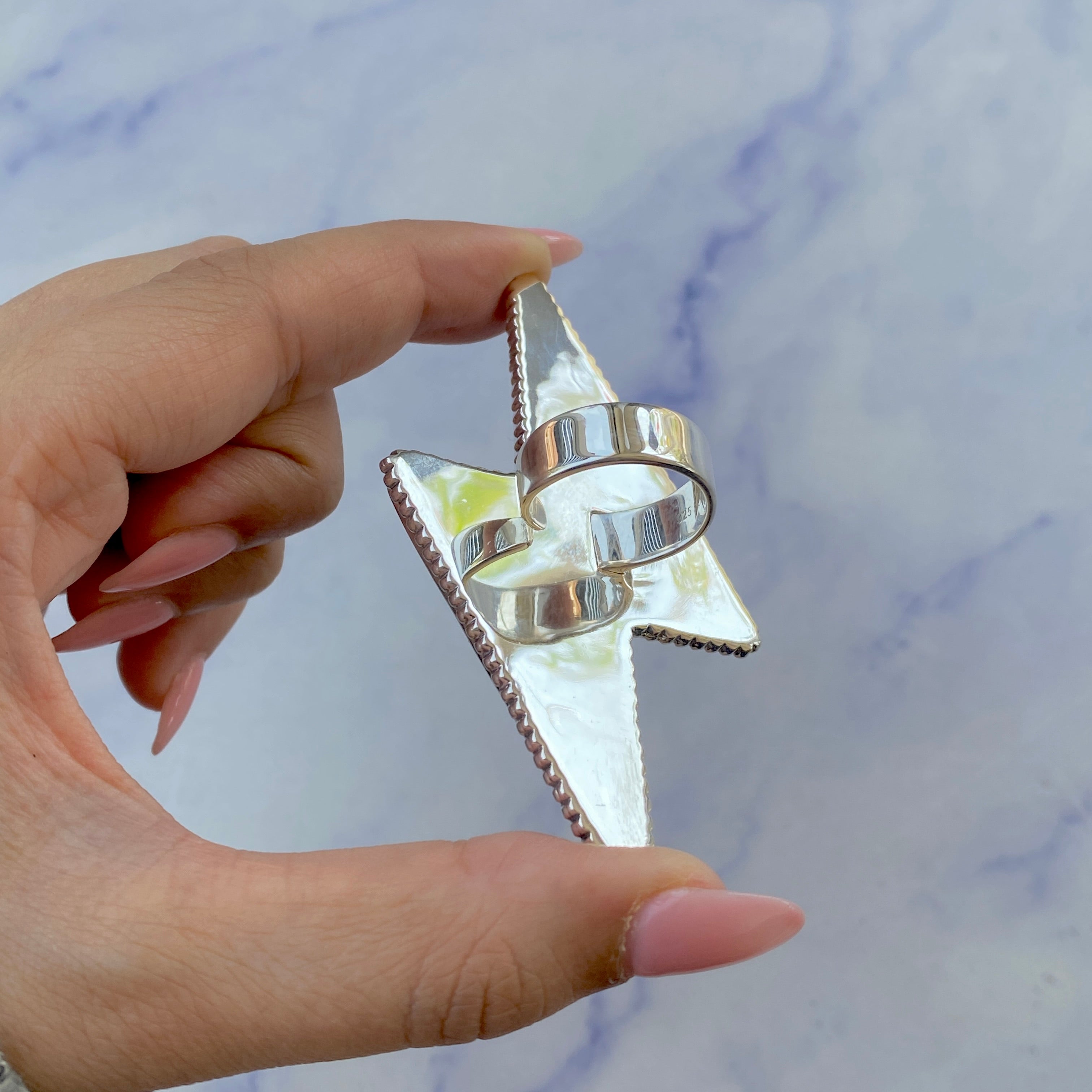 Thunderbolt Black Onyx Adjustable Ring-(BOX-R-66.)