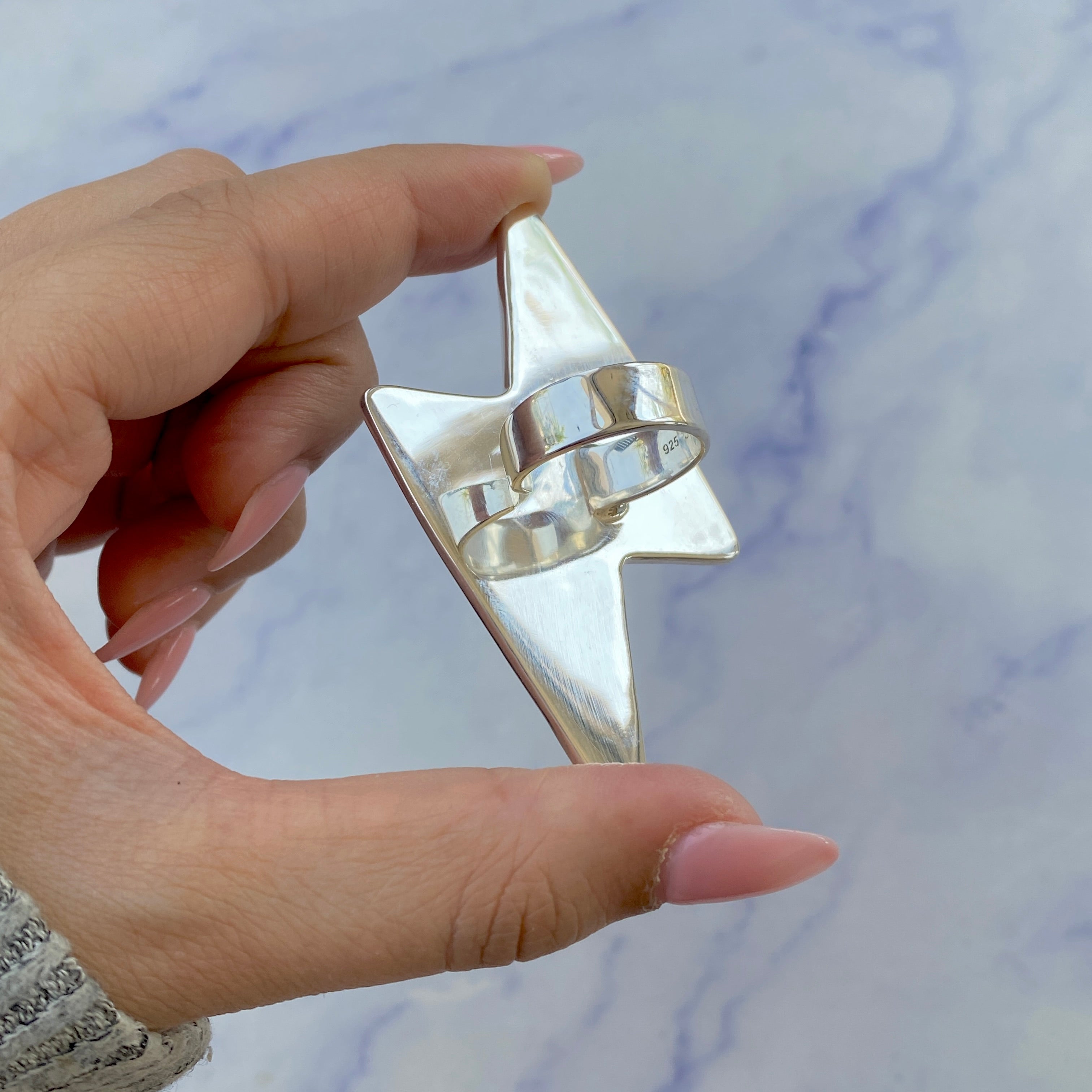 Thunderbolt Black Onyx Adjustable Ring-(BOX-R-67.)