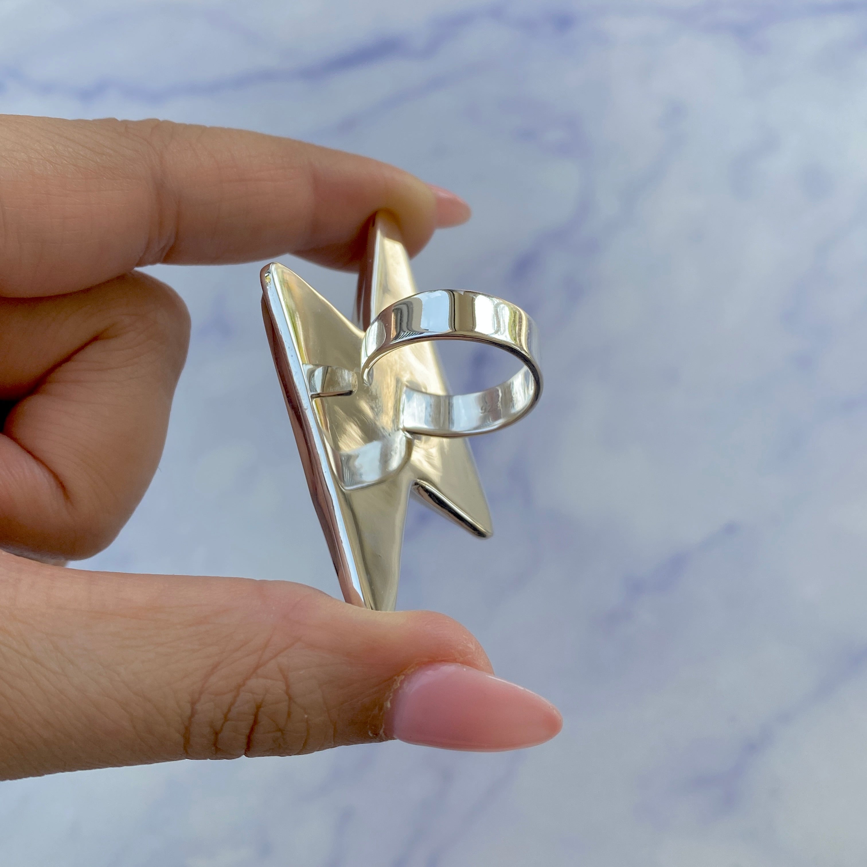 Thunderbolt Black Onyx Adjustable Ring-(BOX-R-69.)