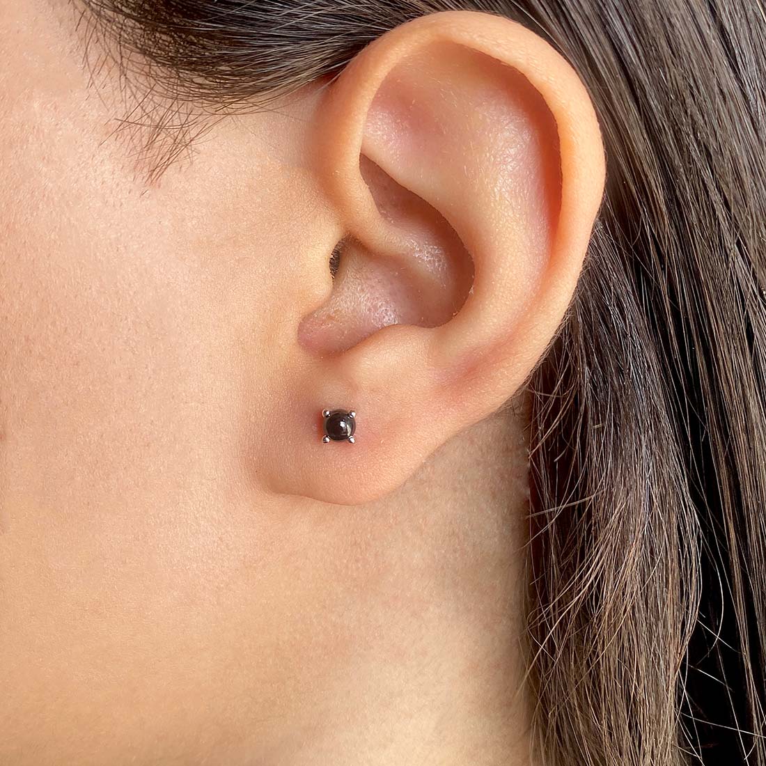 Black Onyx Stud Earring-(BOX-SE-1068.)