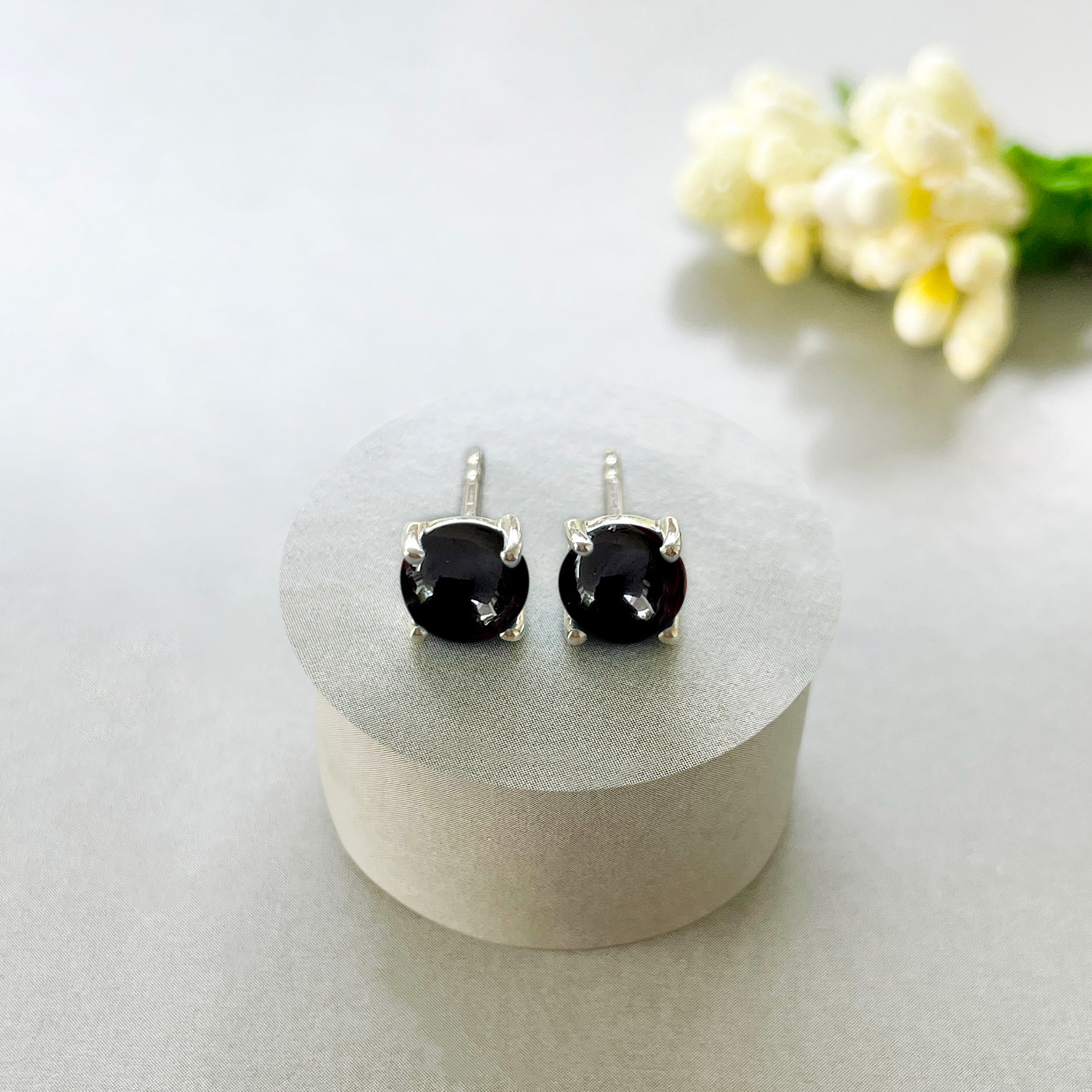 Black Onyx Stud Earring-(BOX-SE-1069.)