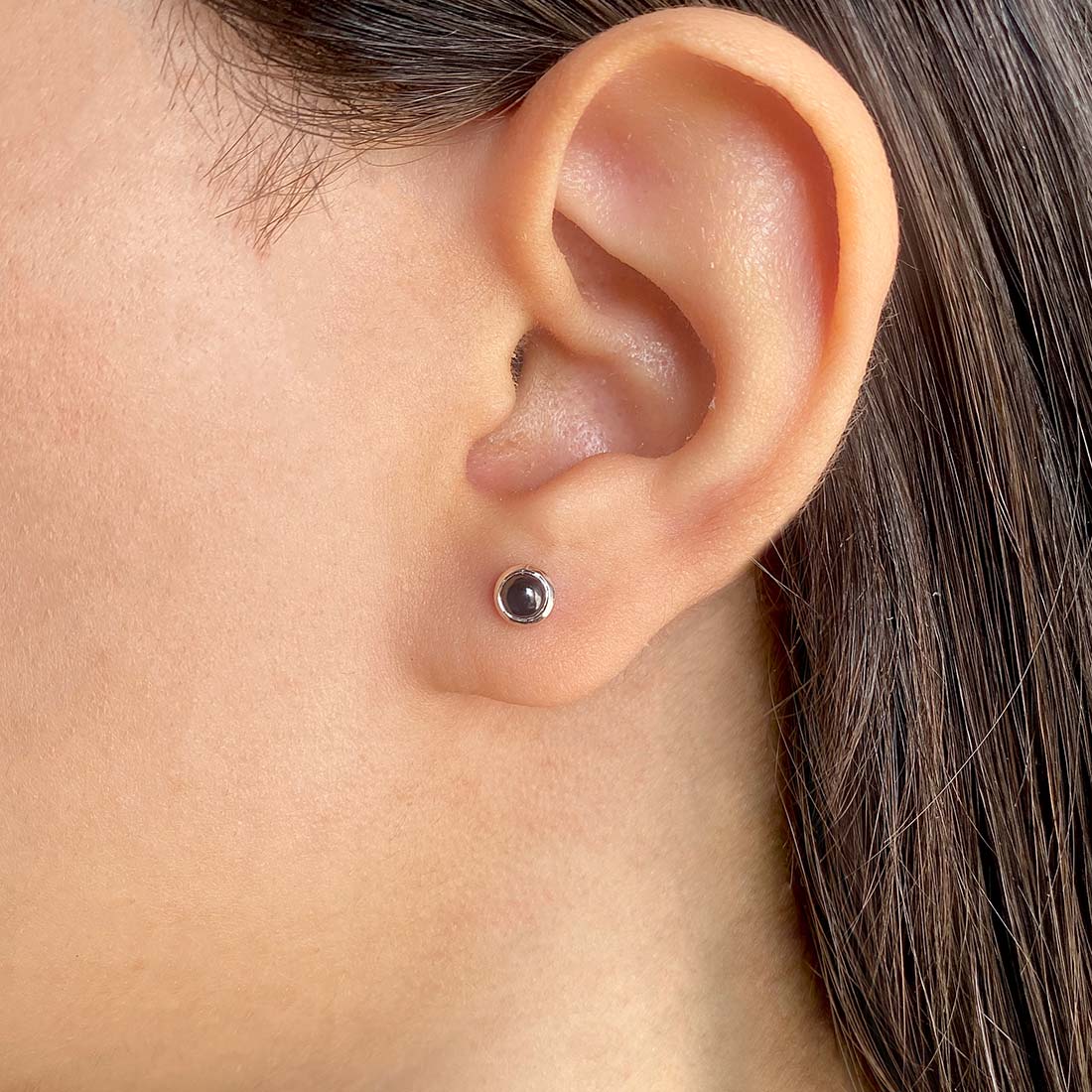 Black Onyx Stud Earring-(BOX-SE-1072.)