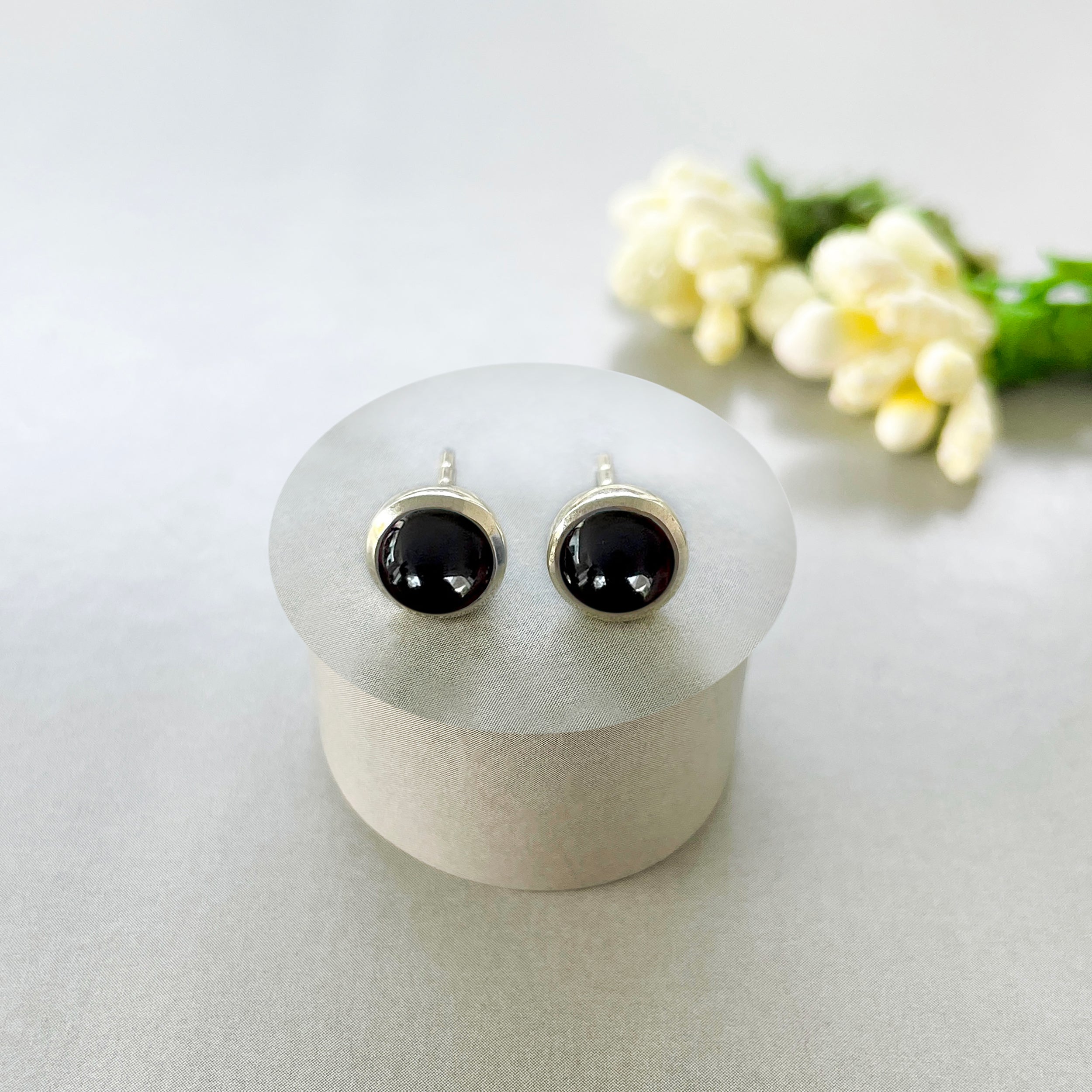 Black Onyx Stud Earring-(BOX-SE-1073.)