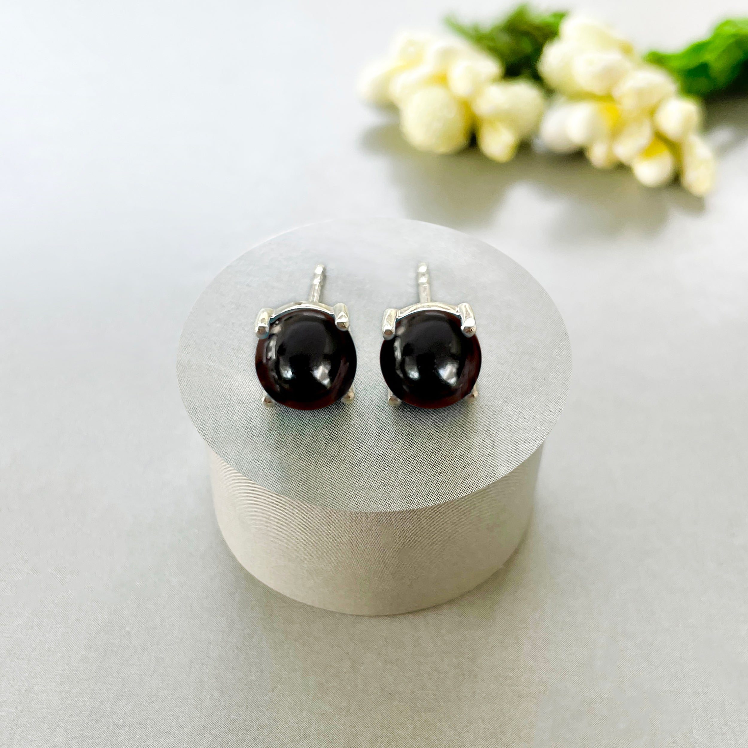 Black Onyx Stud Earring-(BOX-SE-1178.)