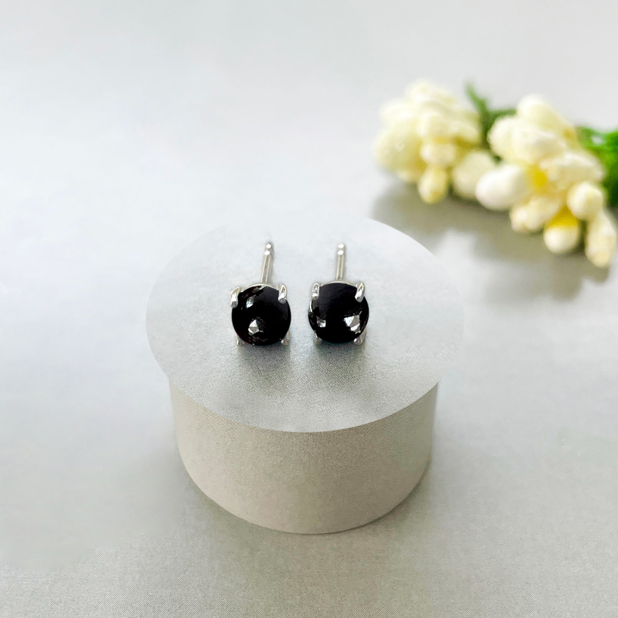 Black Onyx Stud Earring-(BOX-SE-699.)