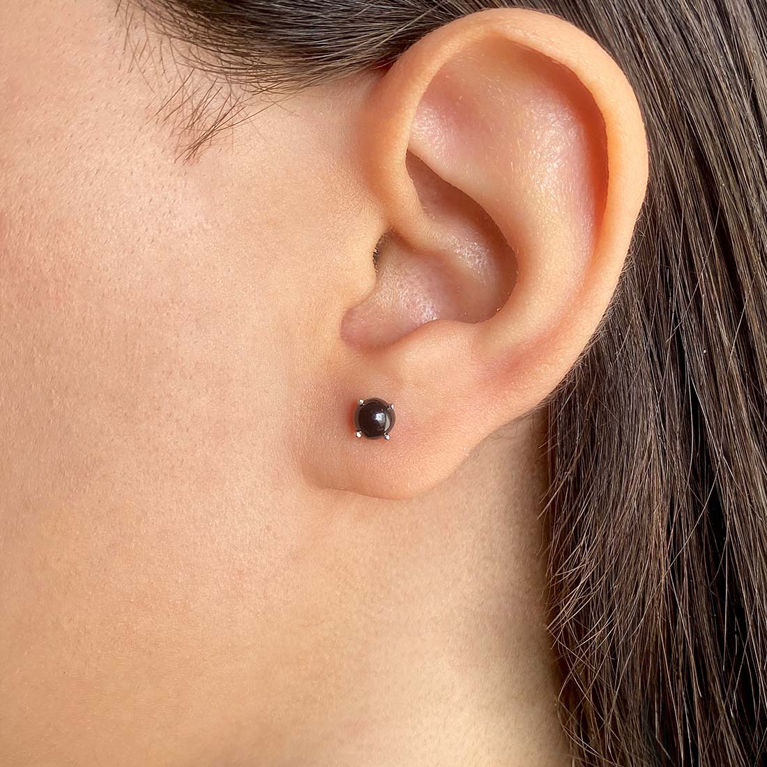 Black Onyx Stud Earring-(BOX-SE-699.)