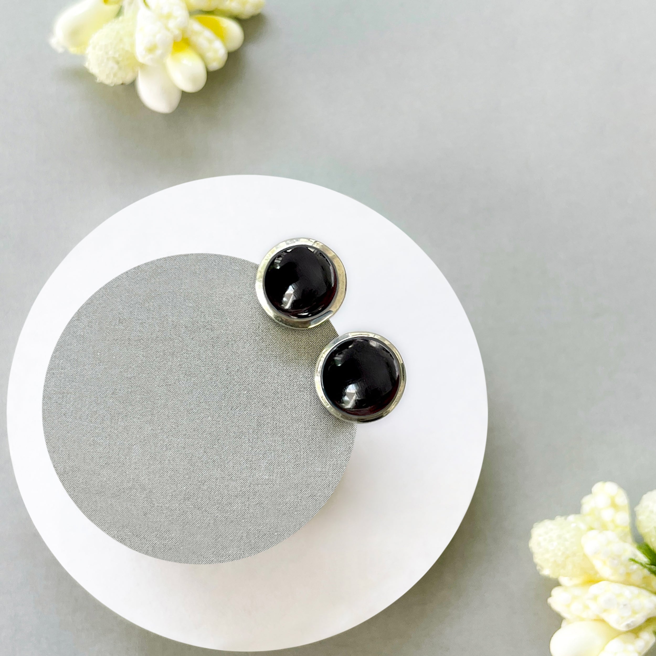 Black Onyx Stud Earring-(BOX-SE-724.)