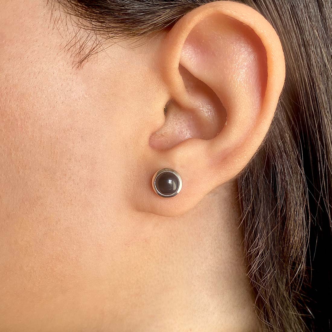 Black Onyx Stud Earring-(BOX-SE-724.)