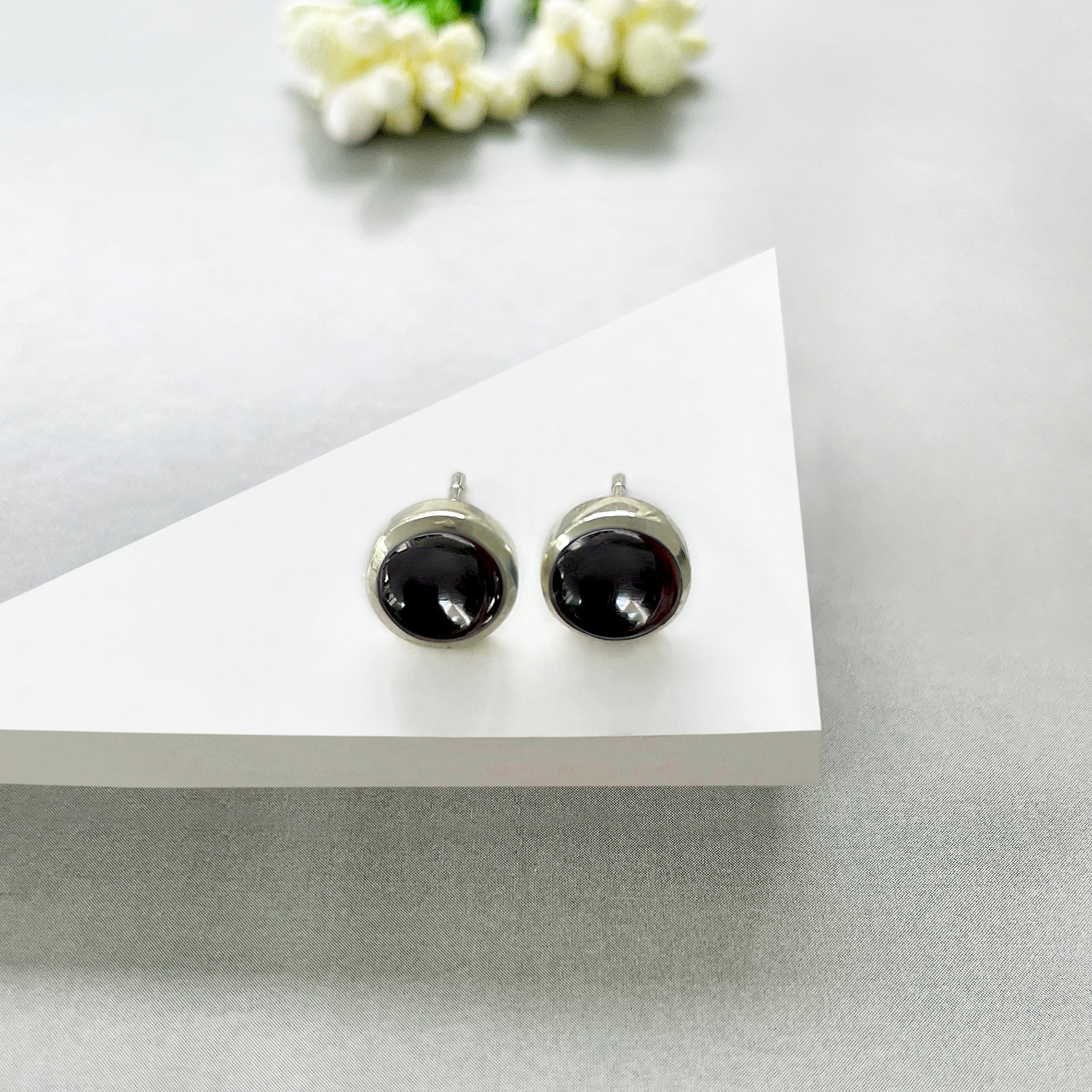 Black Onyx Stud Earring-(BOX-SE-724.)