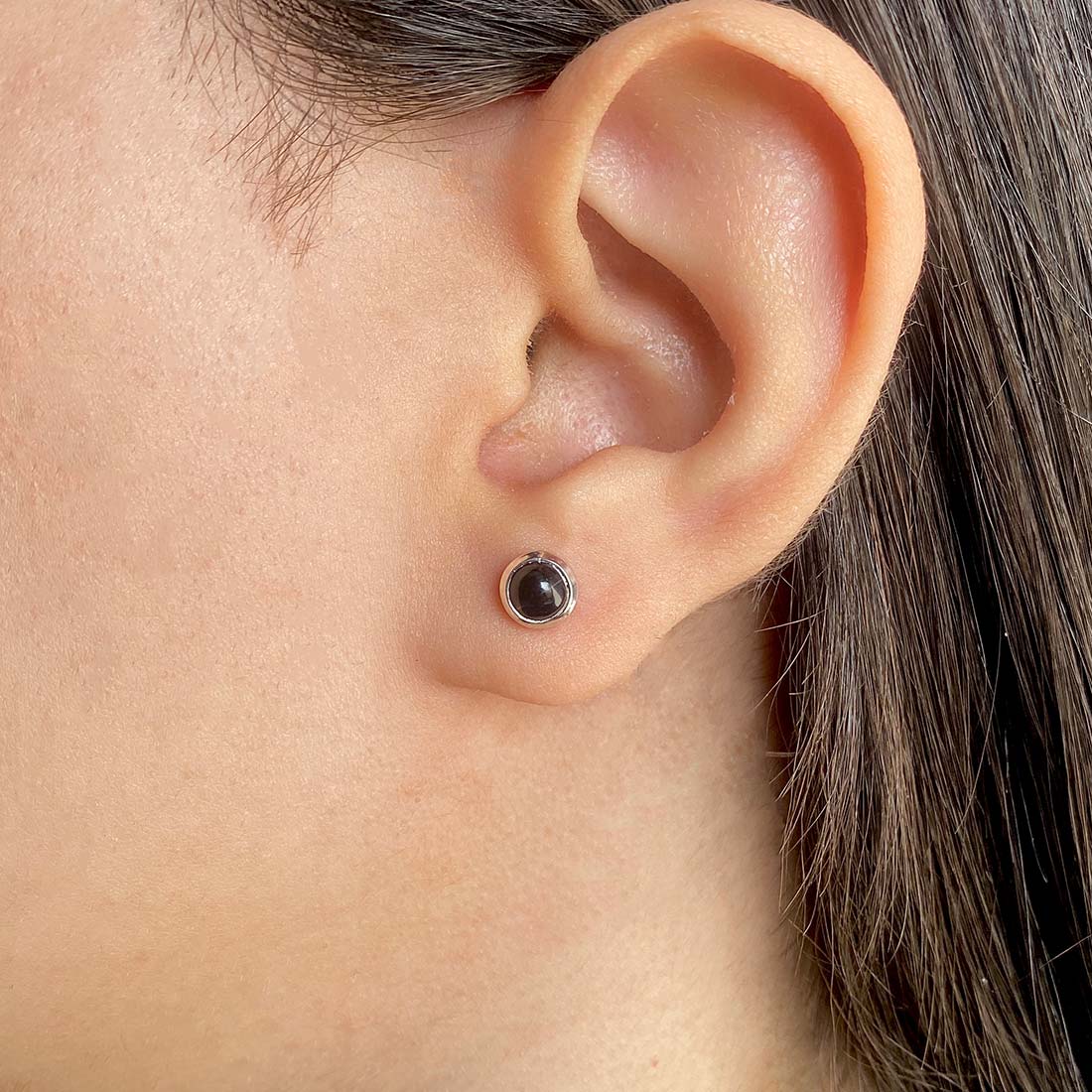 Black Onyx Stud Earring-(BOX-SE-993.)