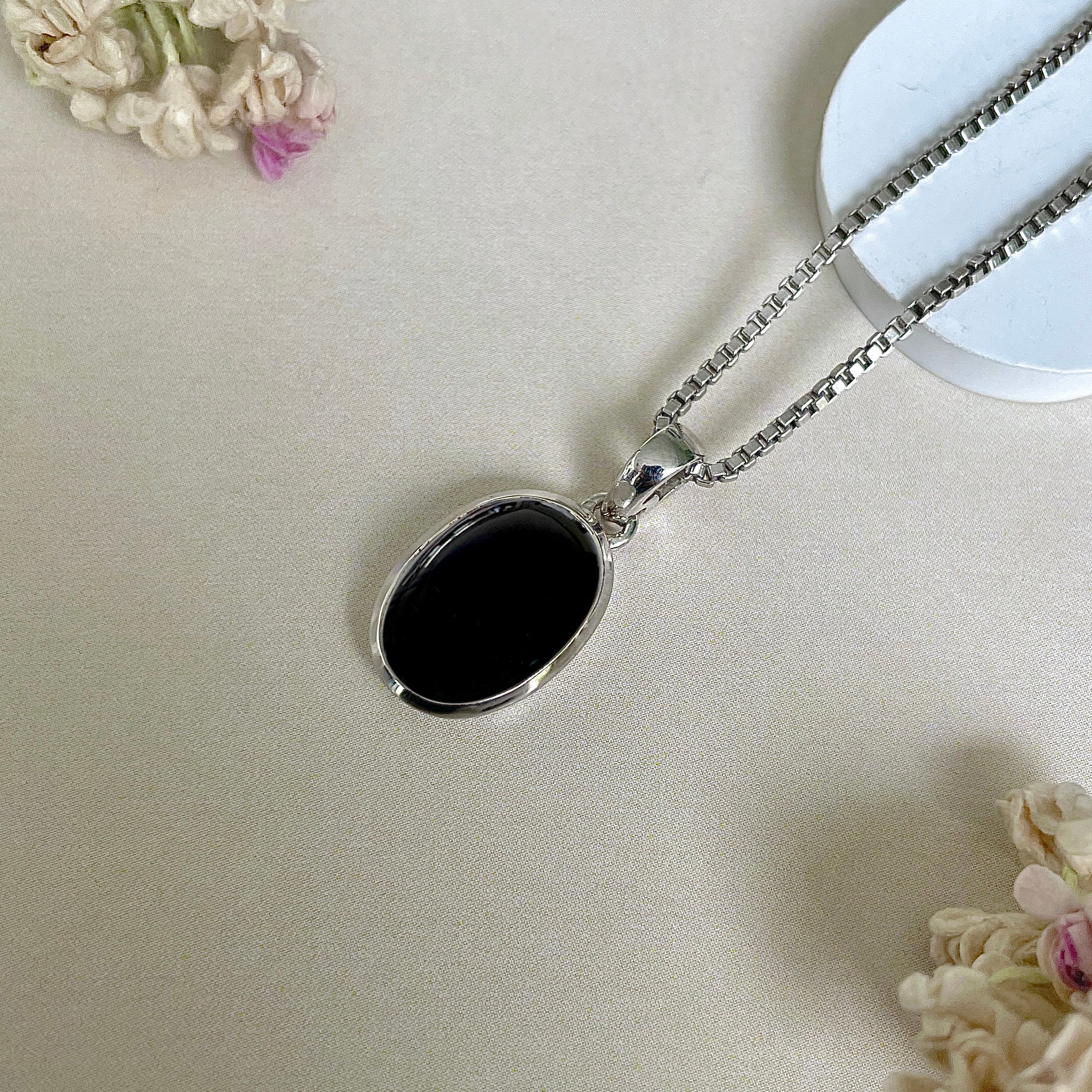 Black Onyx Pendant-(BOX-SP-686.)