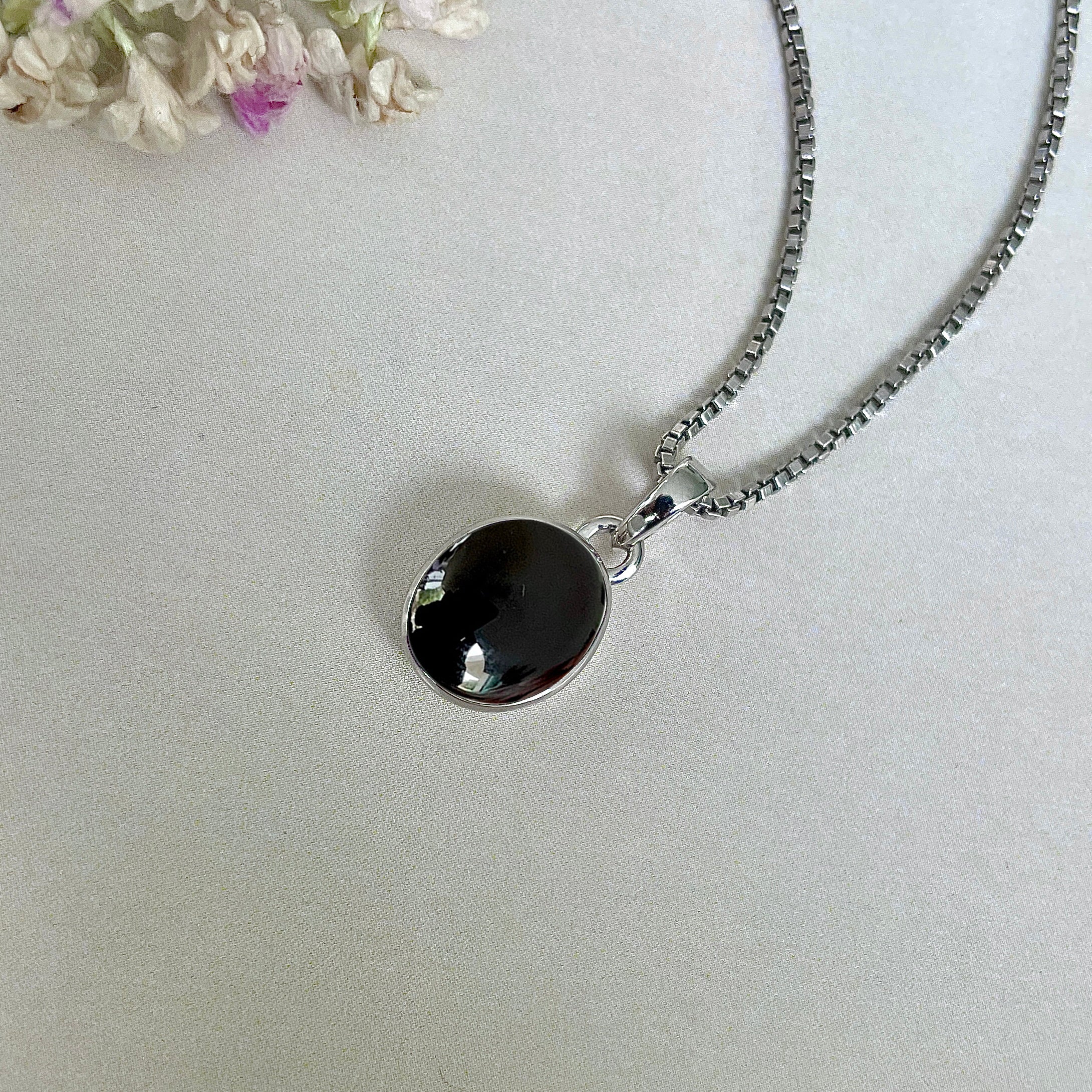 Black Onyx Pendant-(BOX-SP-687.)